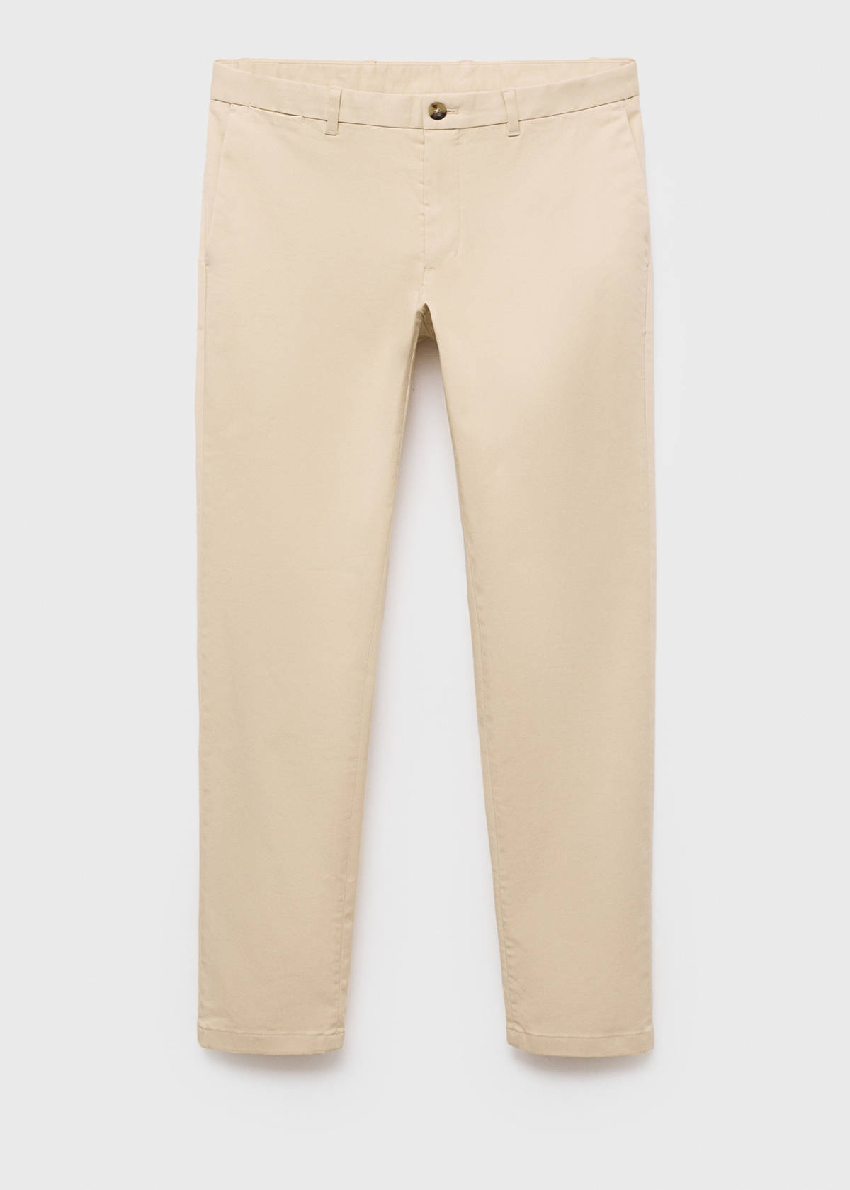 Barna slim-fit twill chino trousers — Ecru