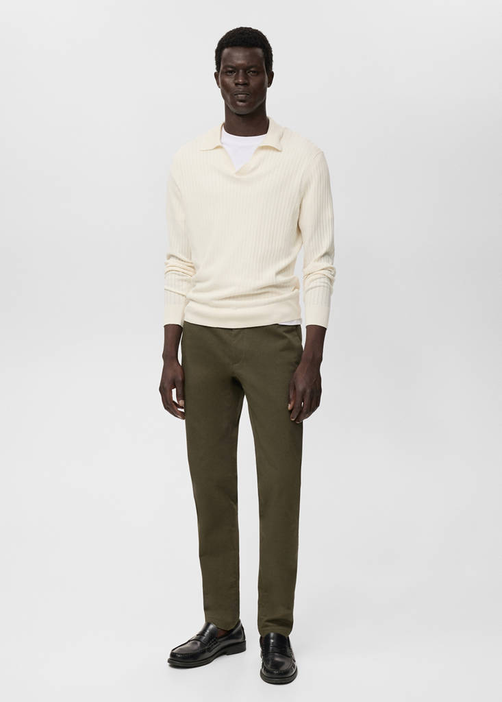 MANGO MAN - Pantalon Barna slim-fit en sergé kaki - 38