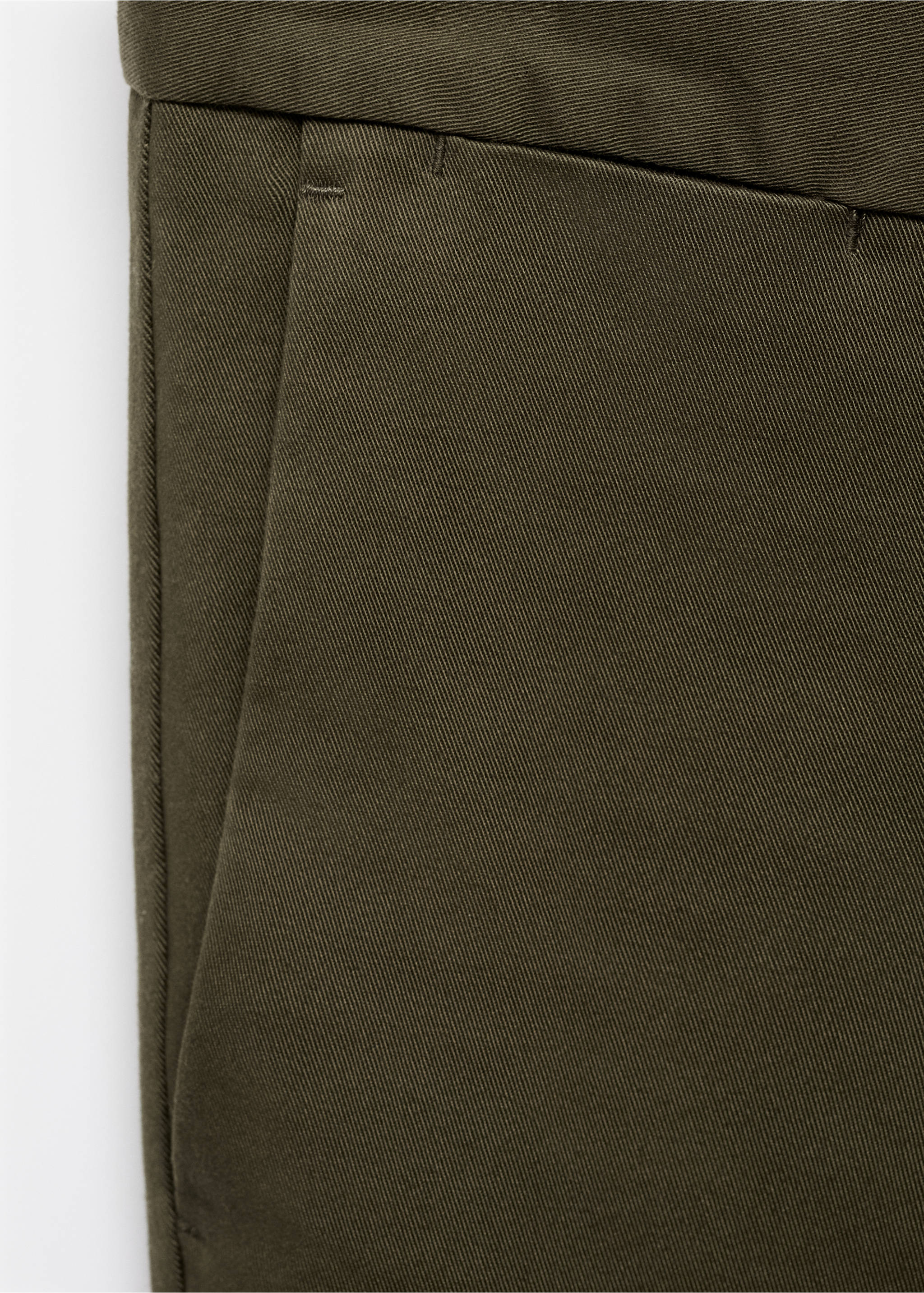 Barna slim-fit twill chino trousers - Details of the article 0, Khaki. Ref: 17025141-00.