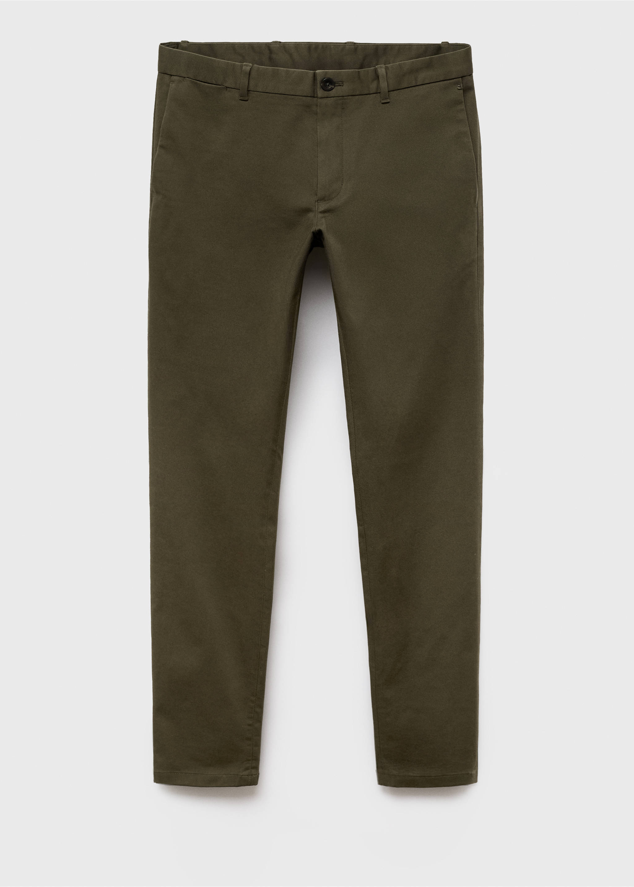 Pantalon Barna slim-fit en sergé - Article sans modèle, Kaki. Ref: 17025141-00.