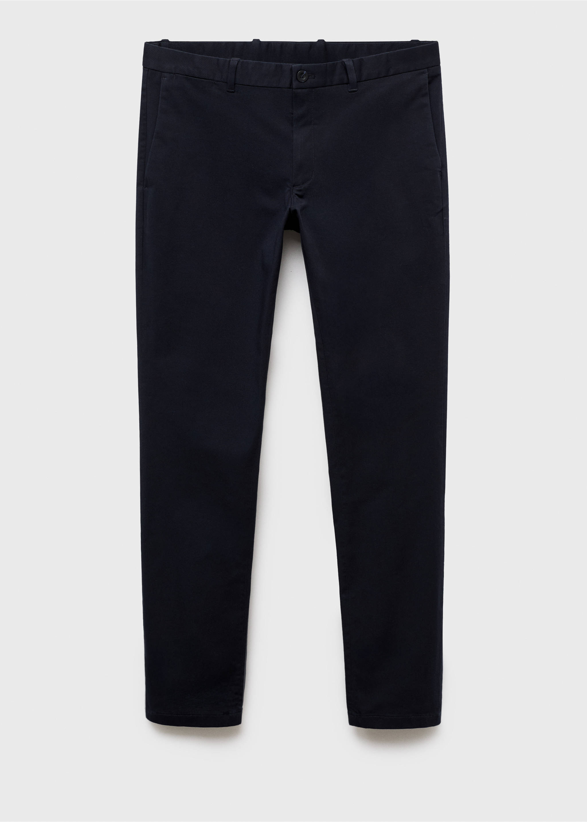 Pantalon Barna slim-fit en sergé - Article sans modèle, Bleu marine. Ref: 17025141-00.