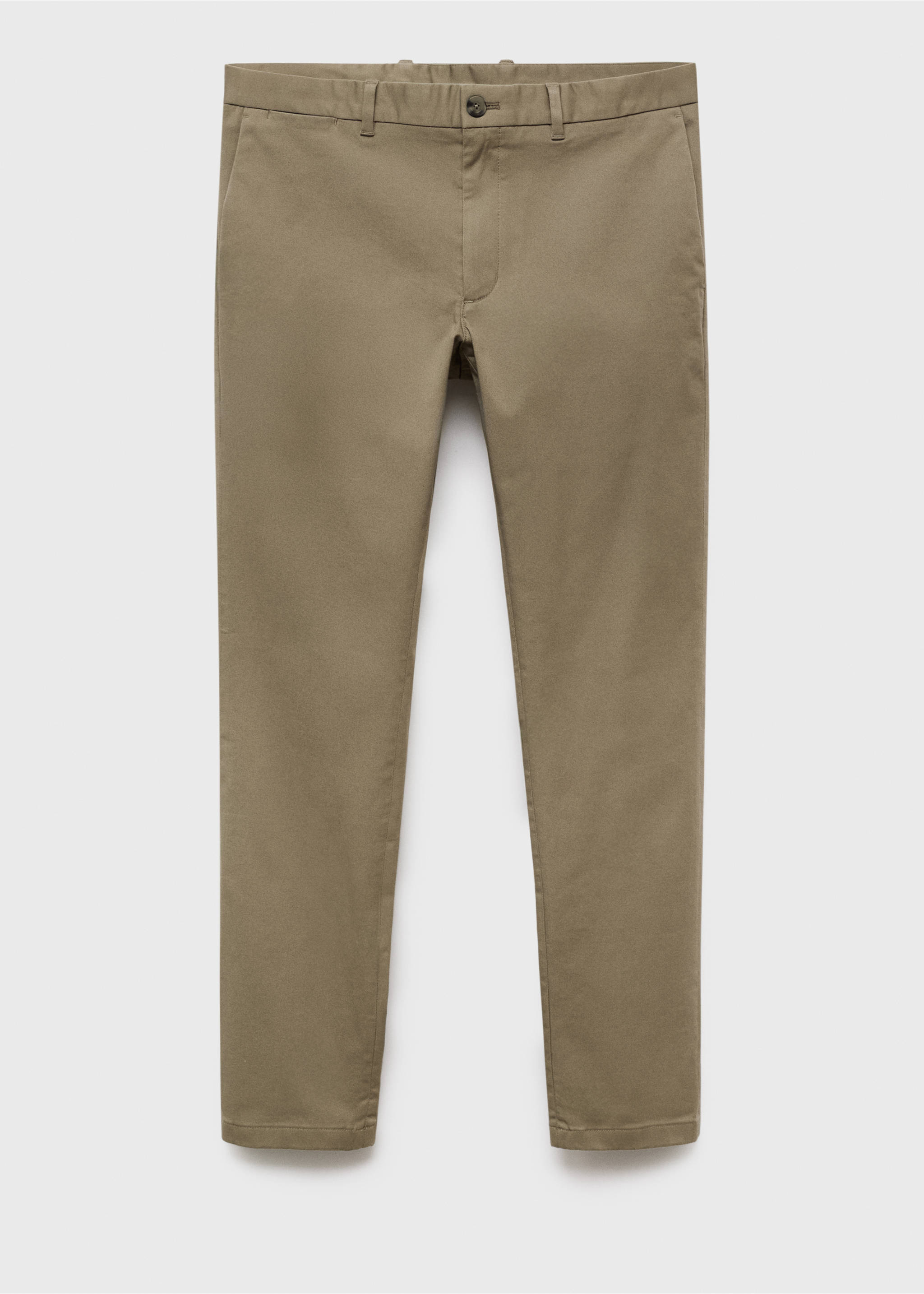 Pantalon Barna slim-fit en sergé - Article sans modèle, Gris vison. Ref: 17025141-00.