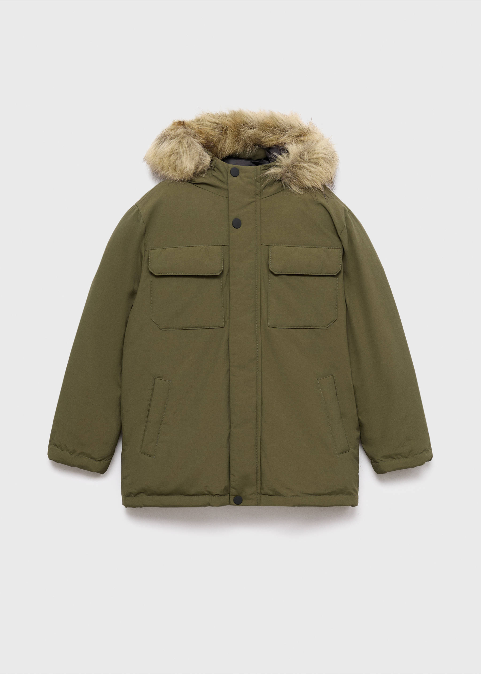 Anorak capucha pelo - Artículo sin modelo, Khaki. Ref: 17025142-00.