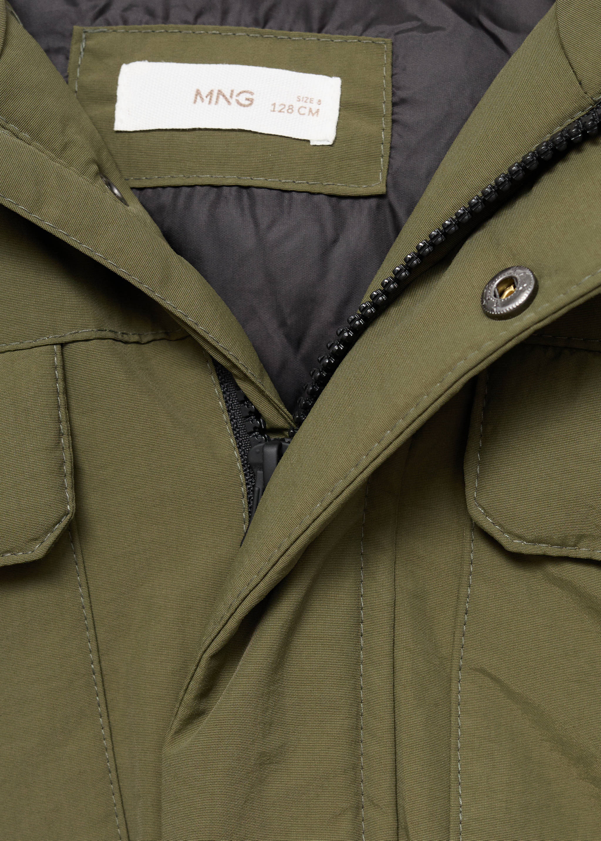 Anorak with shearling-effect hood - Details of the article 8