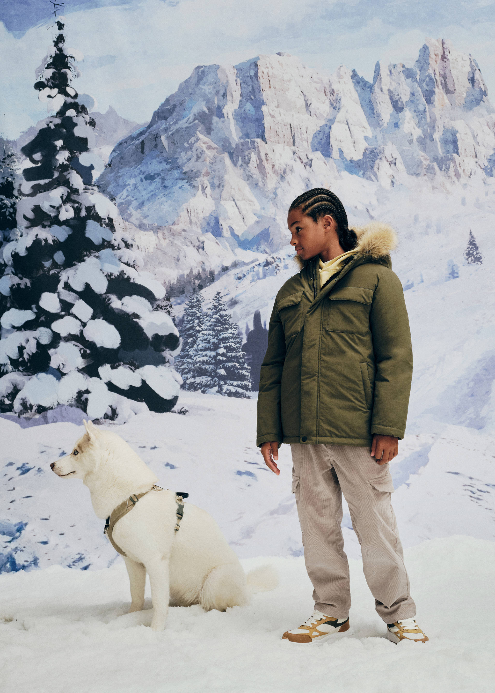 Anorak with shearling-effect hood - Details of the article 5