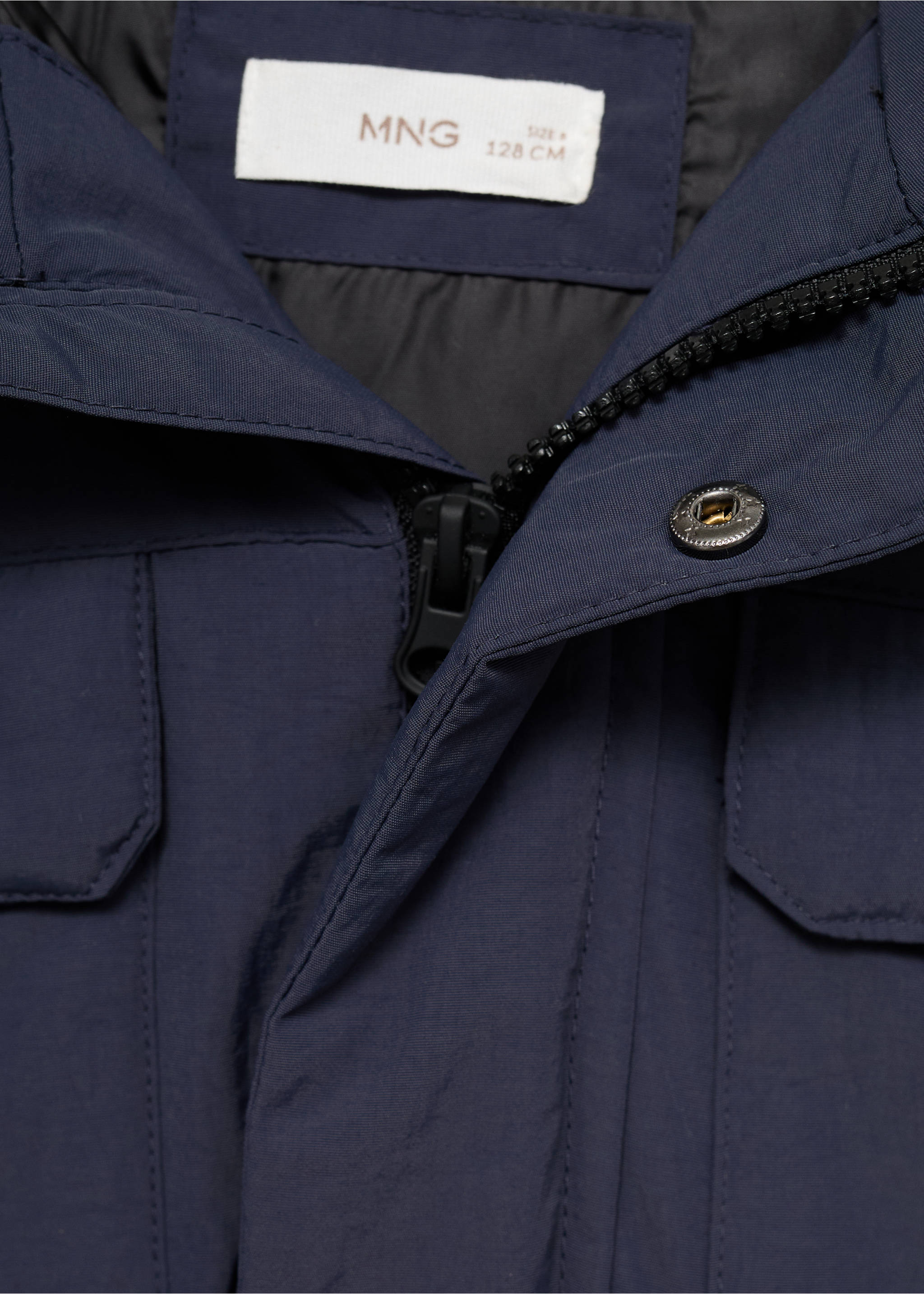 Anorak capucha pelo - Detalle del artículo 8, Azul marino. Ref: 17025142-00.