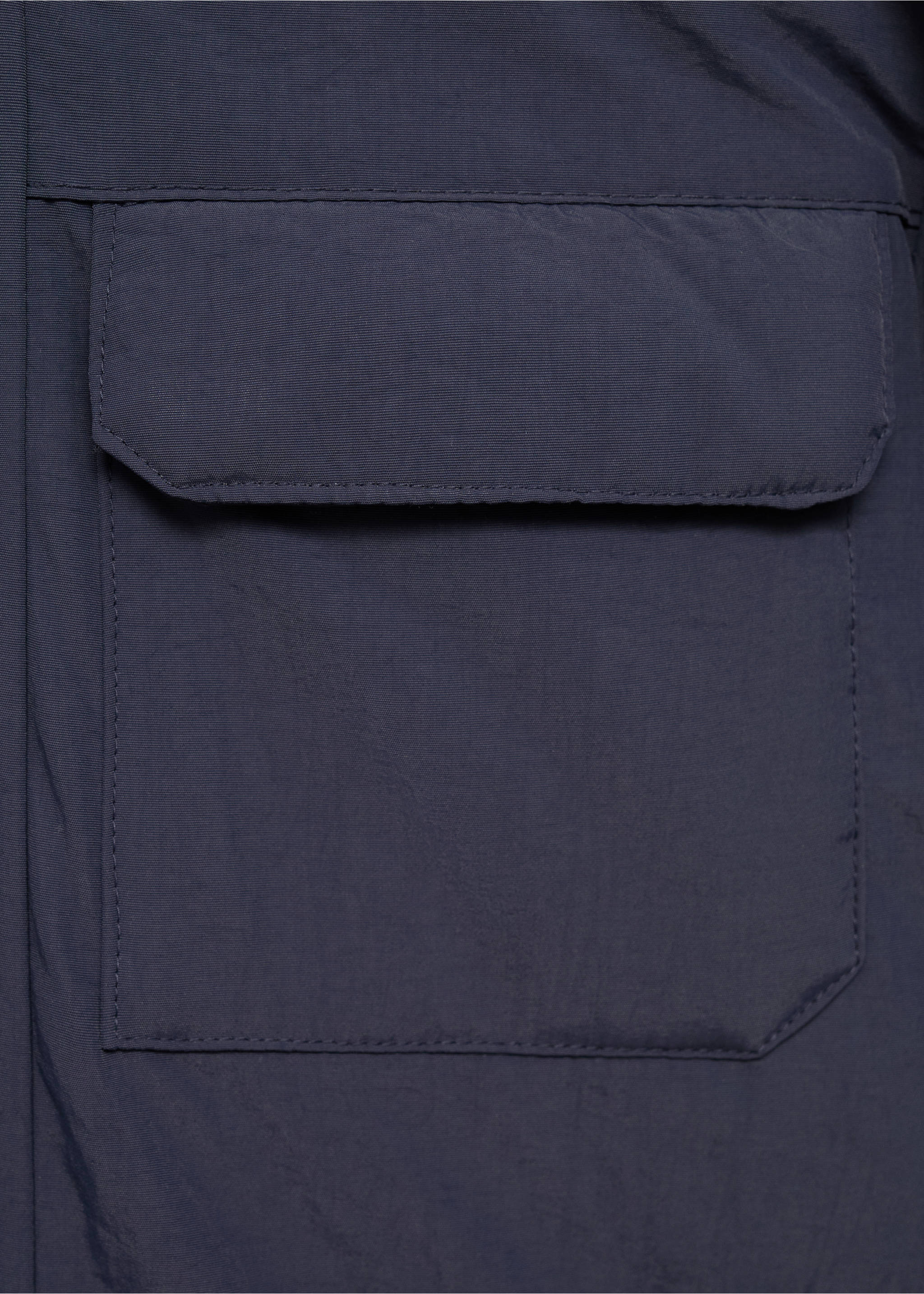 Anorak capucha pelo - Detalle del artículo 0, Azul marino. Ref: 17025142-00.