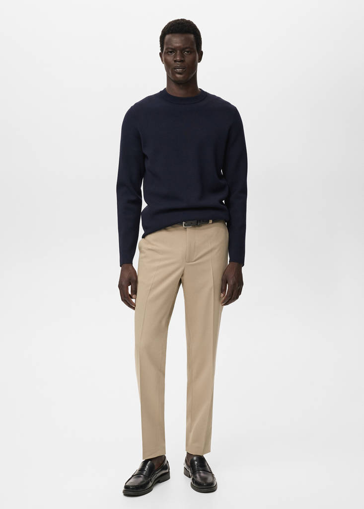 Slim-fit comfort trousers — Beige