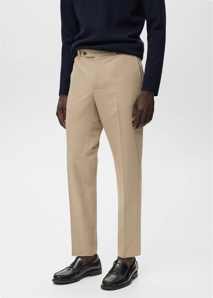 Slim-fit comfort trousers — Beige