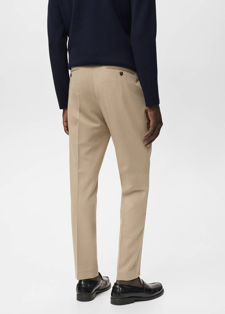 Slim-fit comfort trousers — Beige