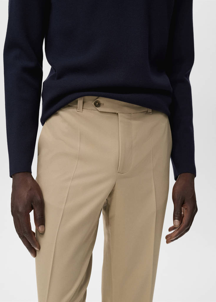 Slim-fit comfort trousers — Beige