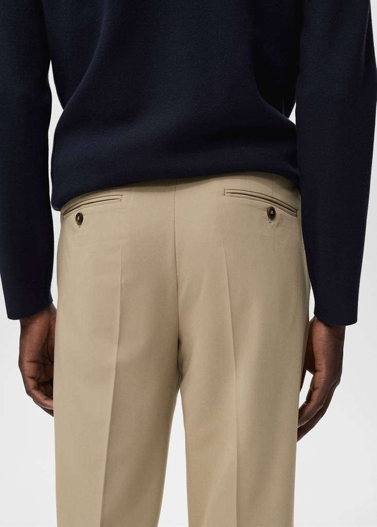 Slim-fit comfort trousers — Beige
