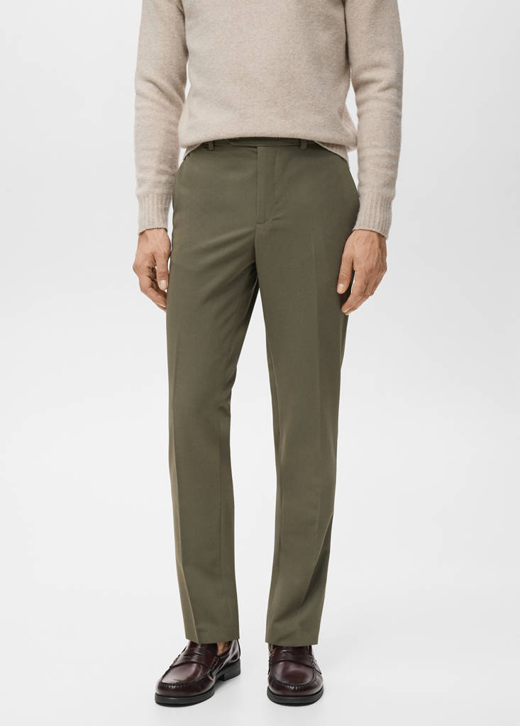 Slim-fit comfort trousers — Khaki
