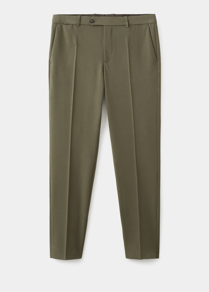 Slim-fit comfort trousers — Khaki