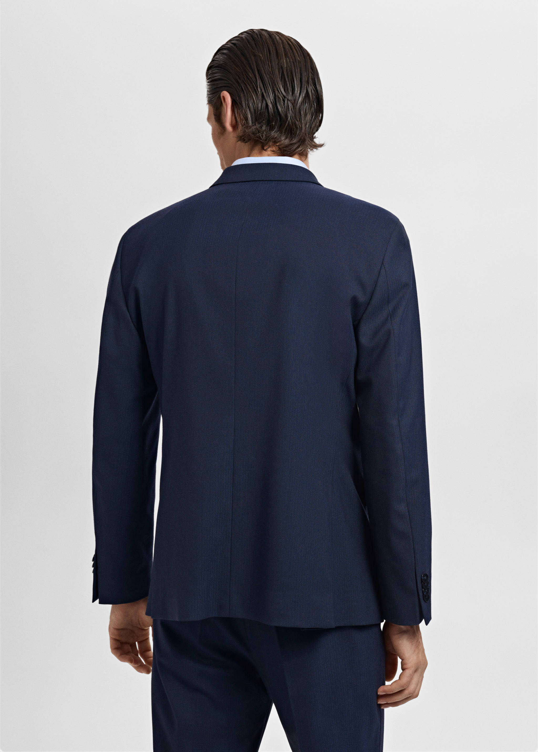 Monaco double-breasted slim-fit suit jacket - Reverse of the article
