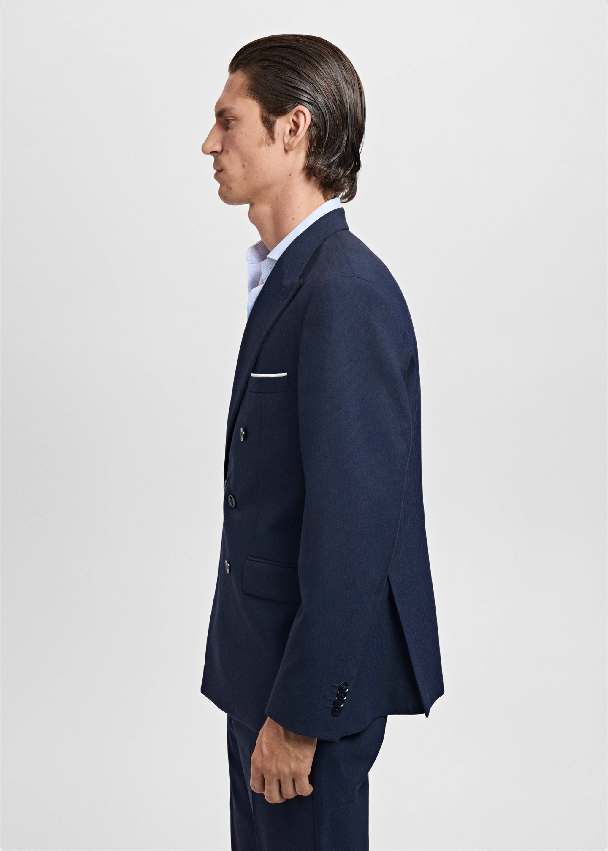 Monaco double-breasted slim-fit suit jacket - Details of the article 2