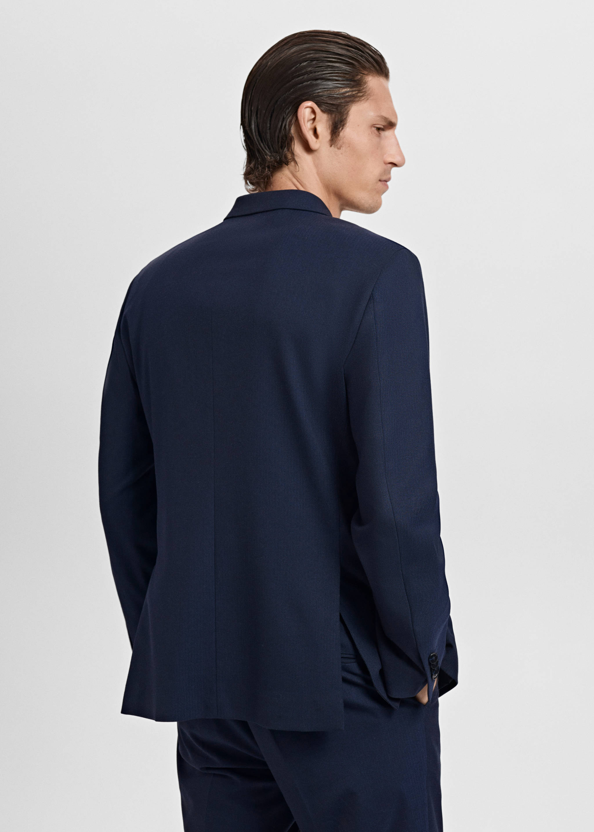 Zweireihiges Slim-Fit-Sakko Mónaco - Rückseite des Artikels