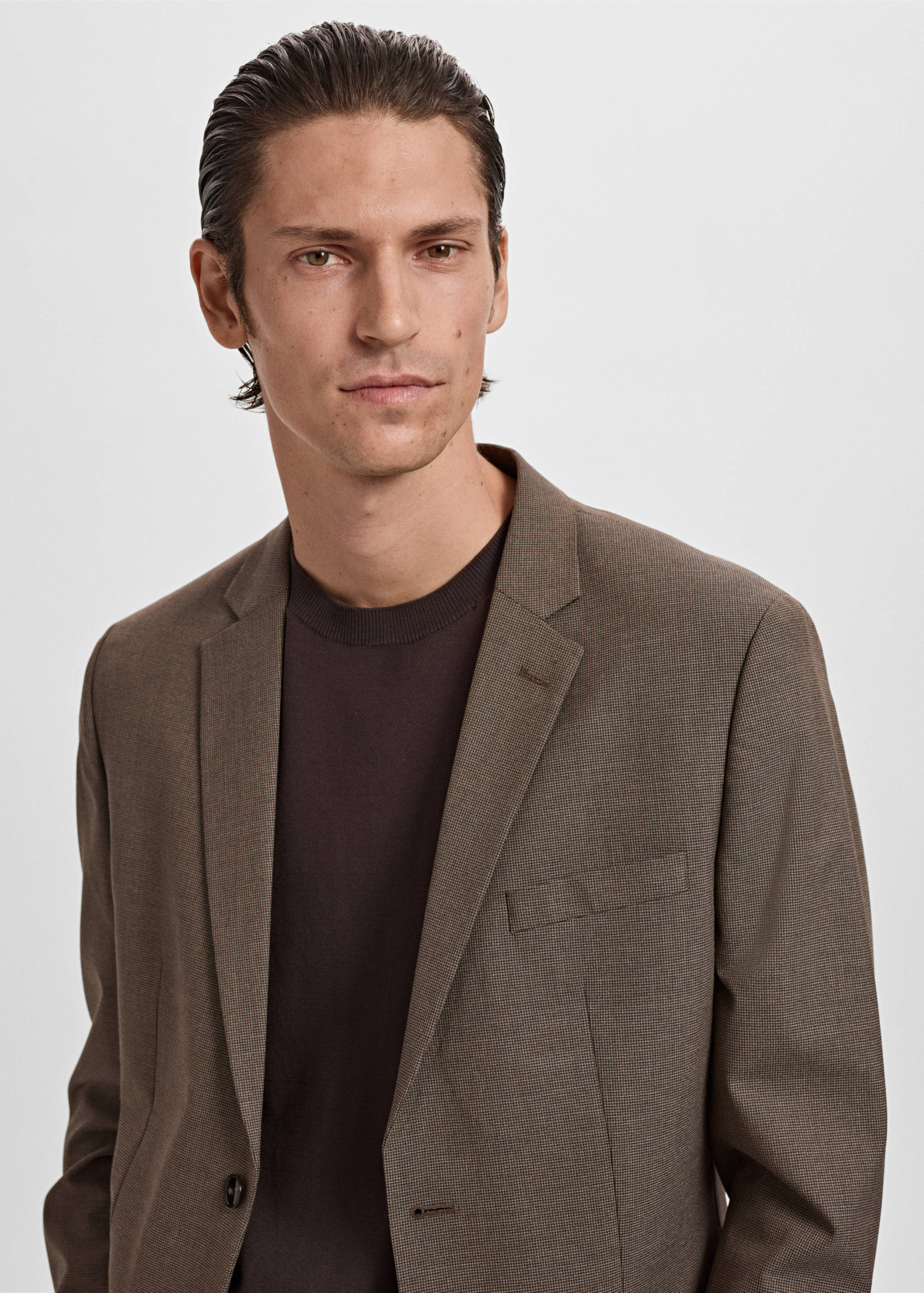 Super slim-fit suit jacket in stretch fabric - Details of the article 1