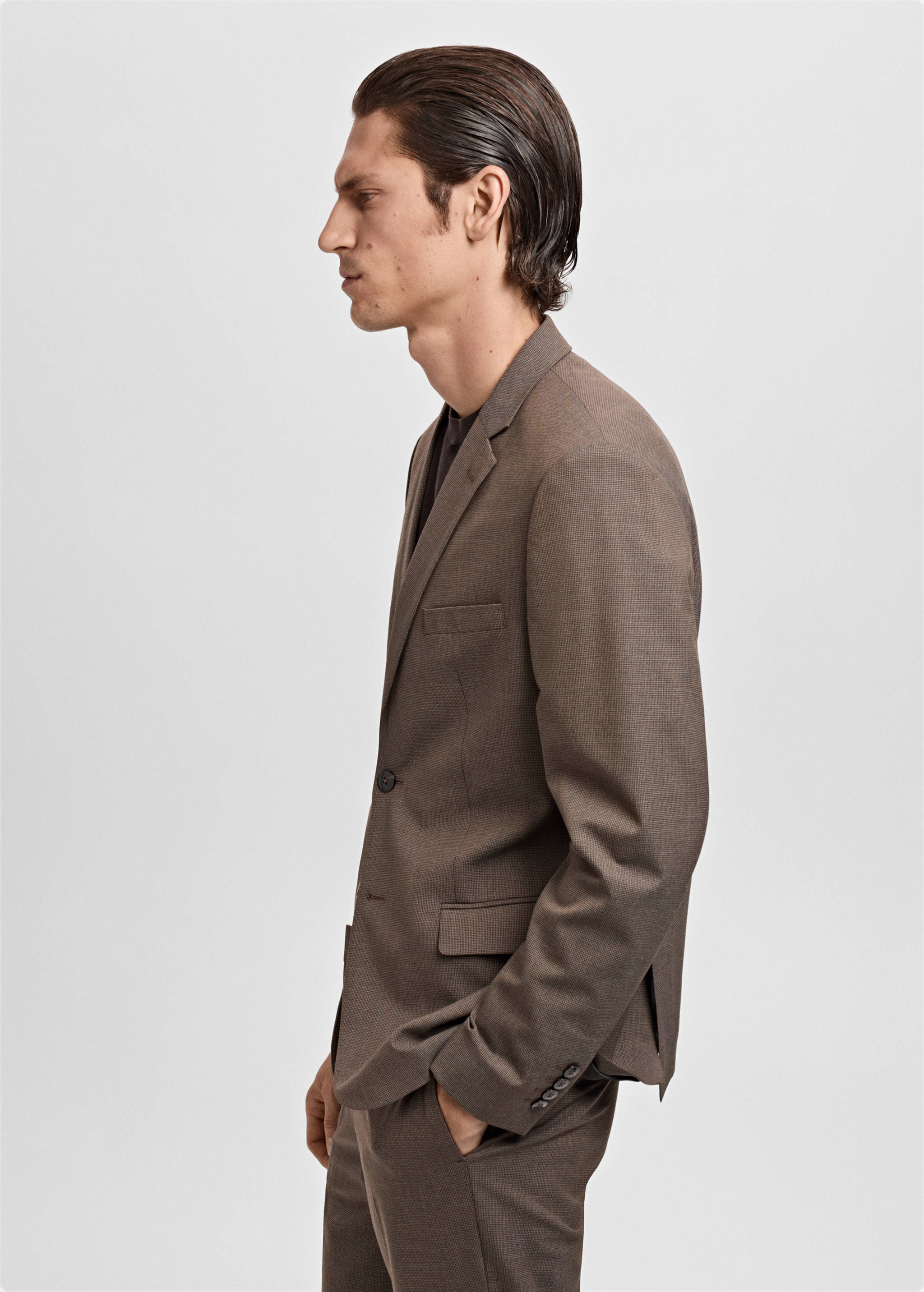 Super slim-fit suit jacket in stretch fabric - Details of the article 2