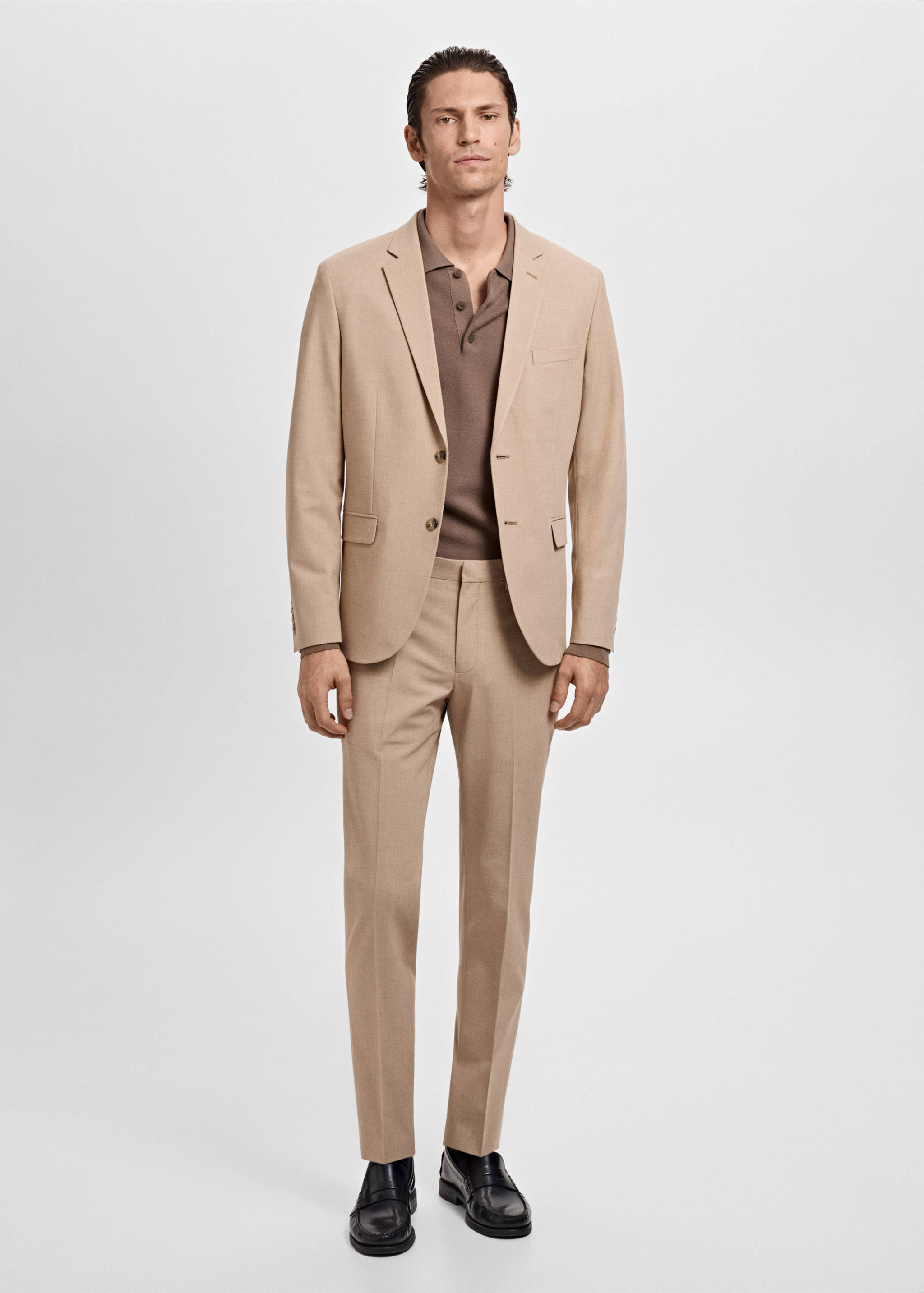 Americana traje París super slim fit - Plano general, Beige. Ref: 17025155-00.