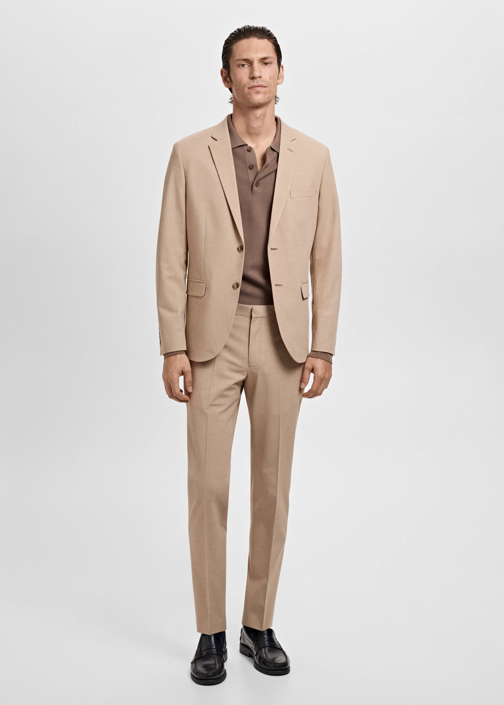 Super slim-fit suit jacket in stretch fabric - General plane