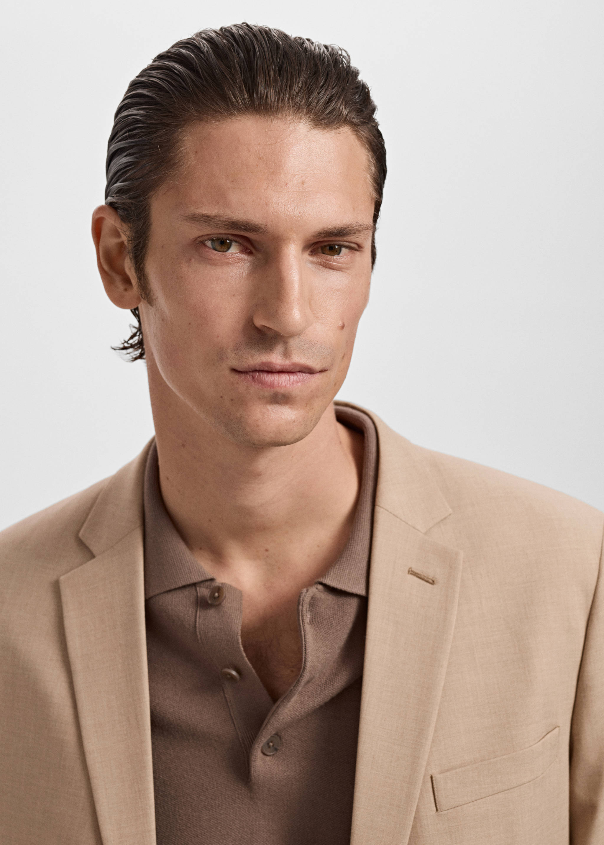 Super slim-fit suit jacket in stretch fabric - Details of the article 1