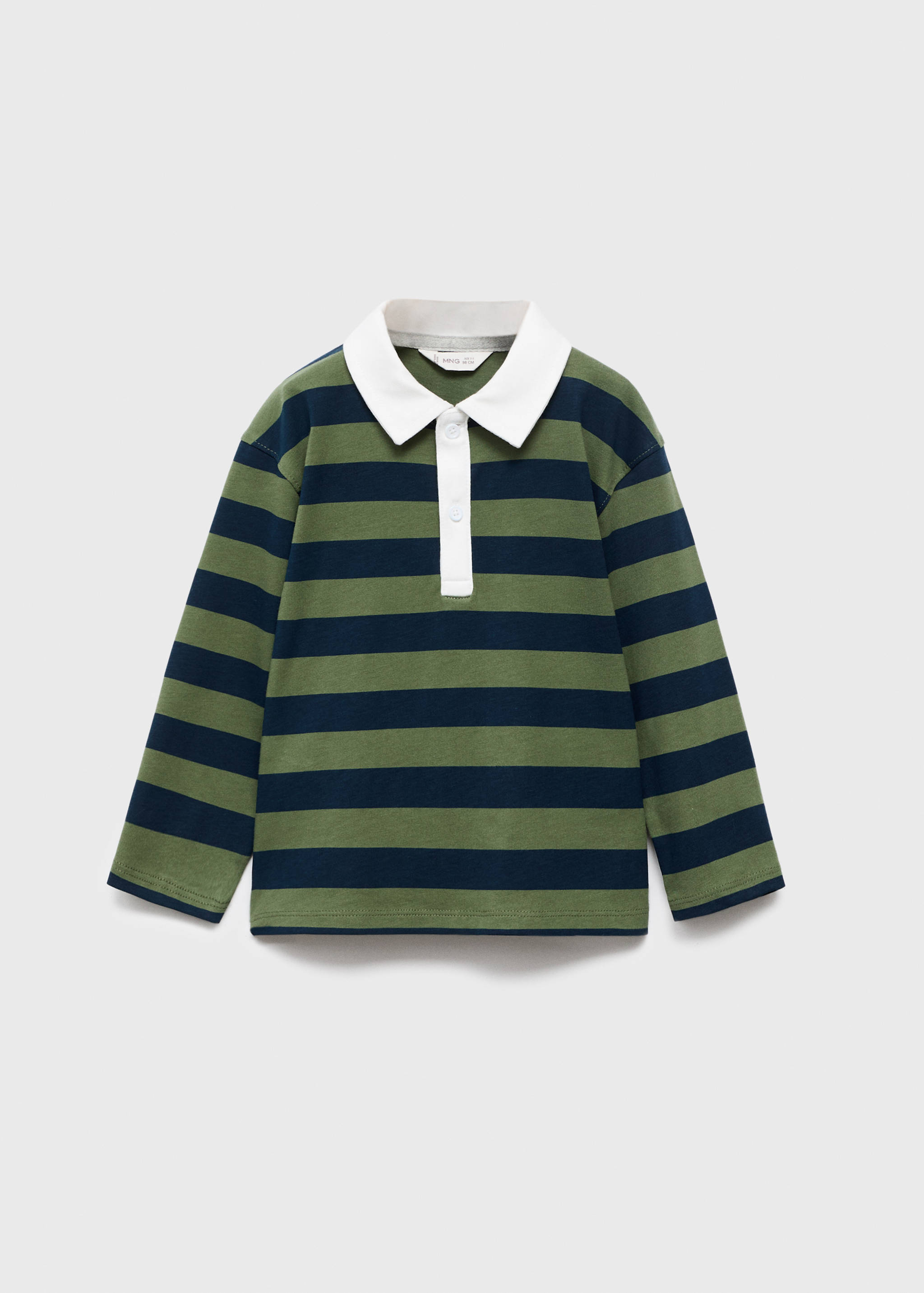 Striped cotton polo shirt - Article without model