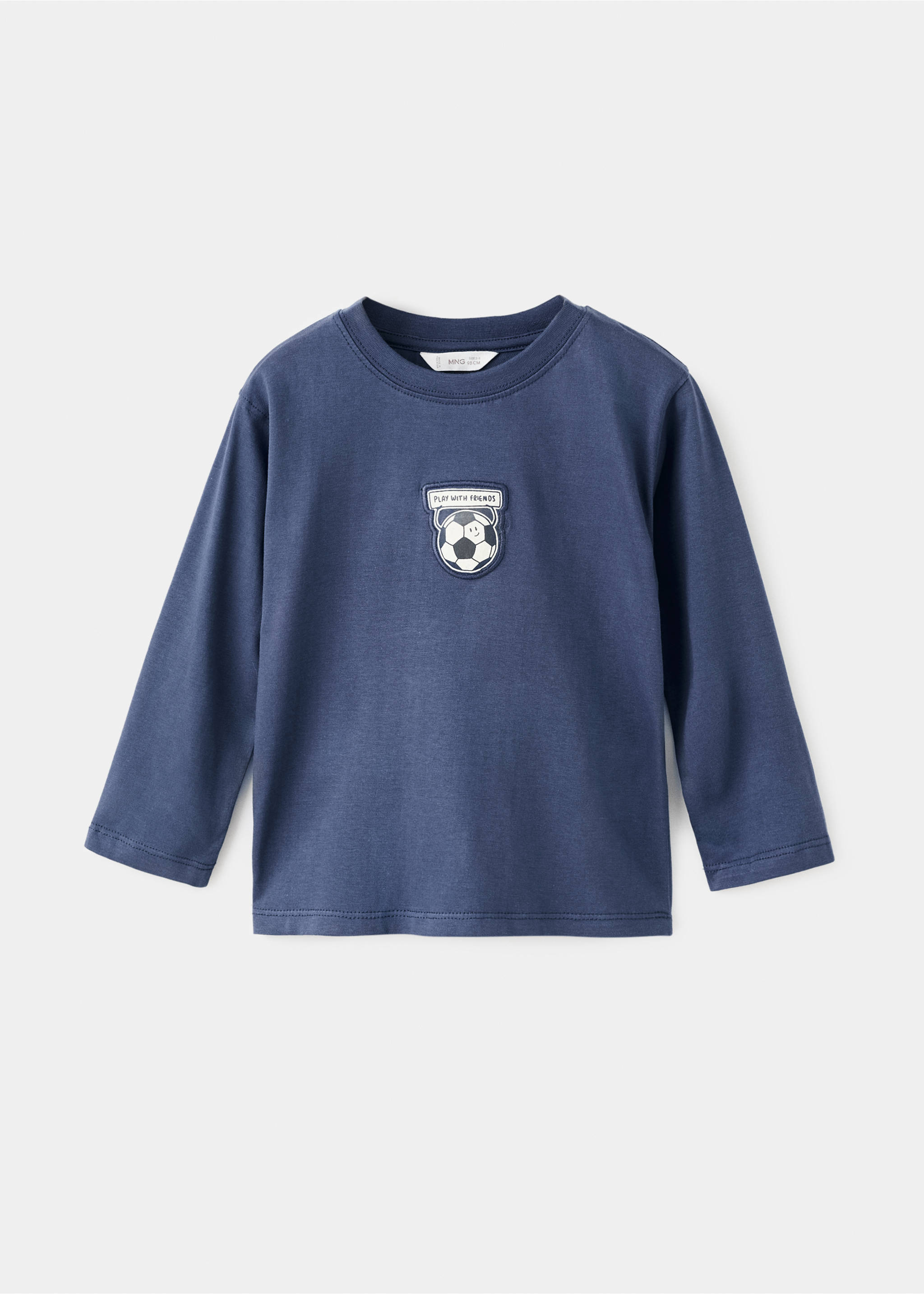 T-shirt brodé imprimé - Article sans modèle, Bleu nuit. Ref: 17025157-00.