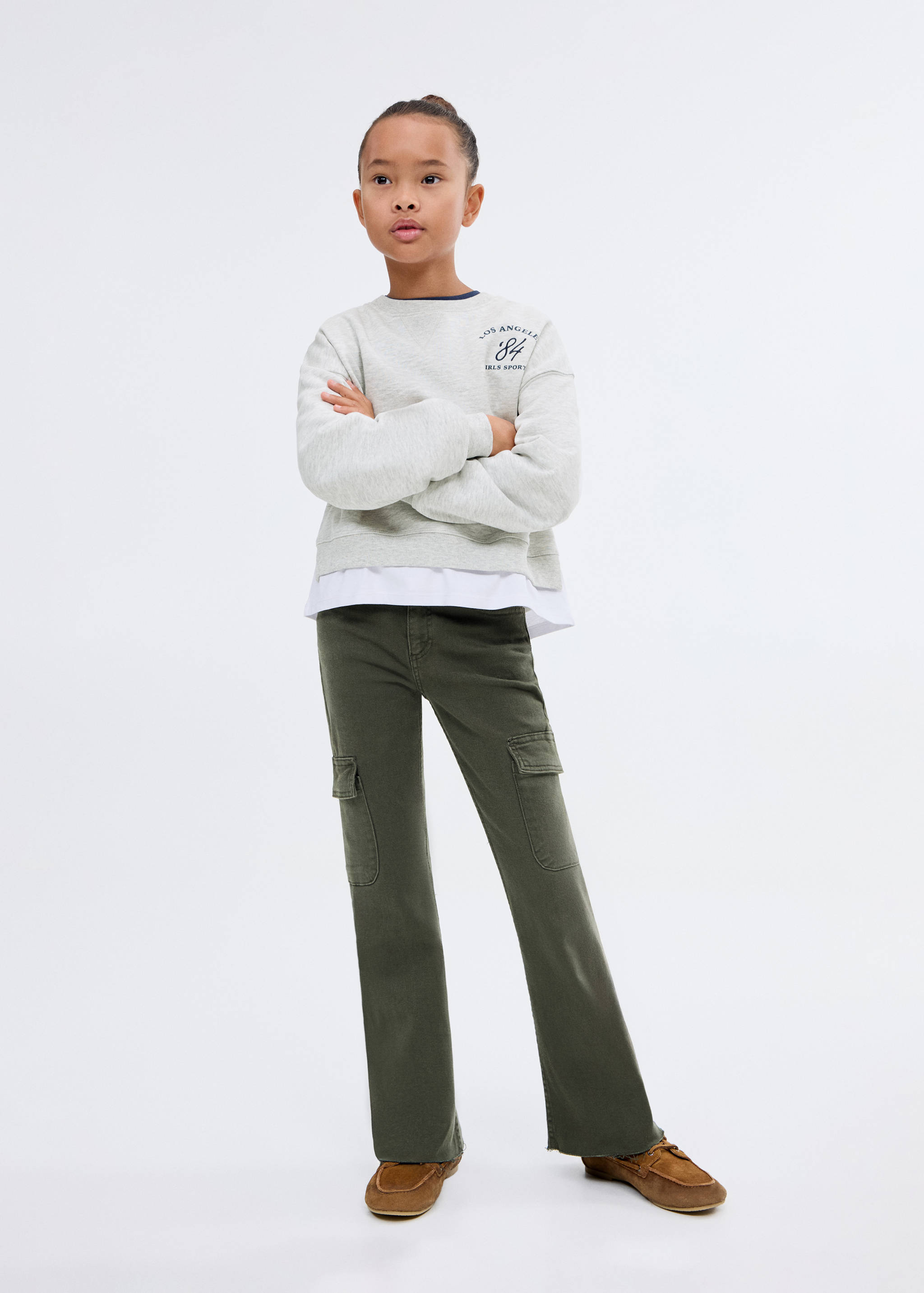 Sweatshirt mit Hemdsaum - Allgemeine Ansicht