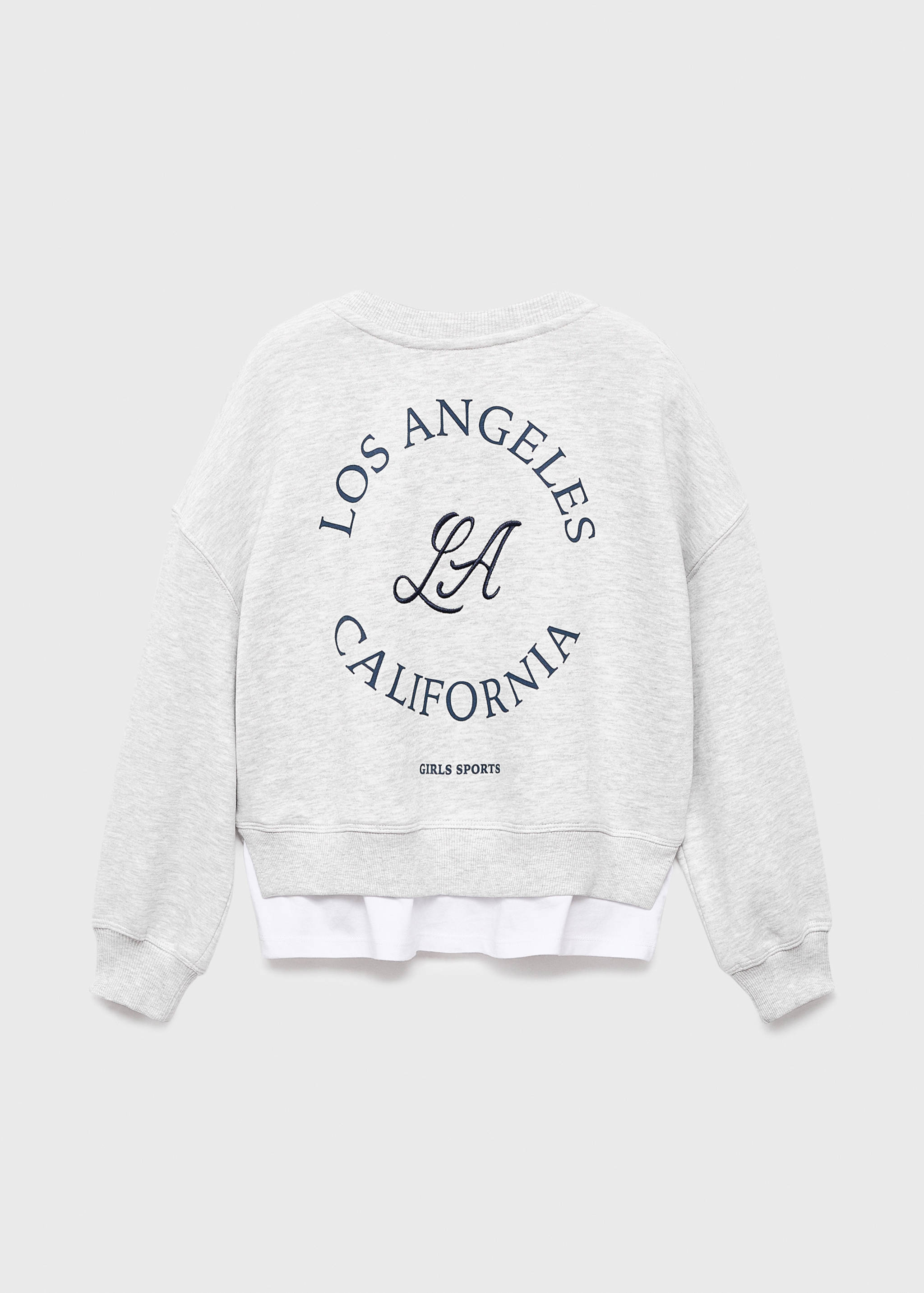 Sweatshirt mit Hemdsaum - Rückseite des Artikels