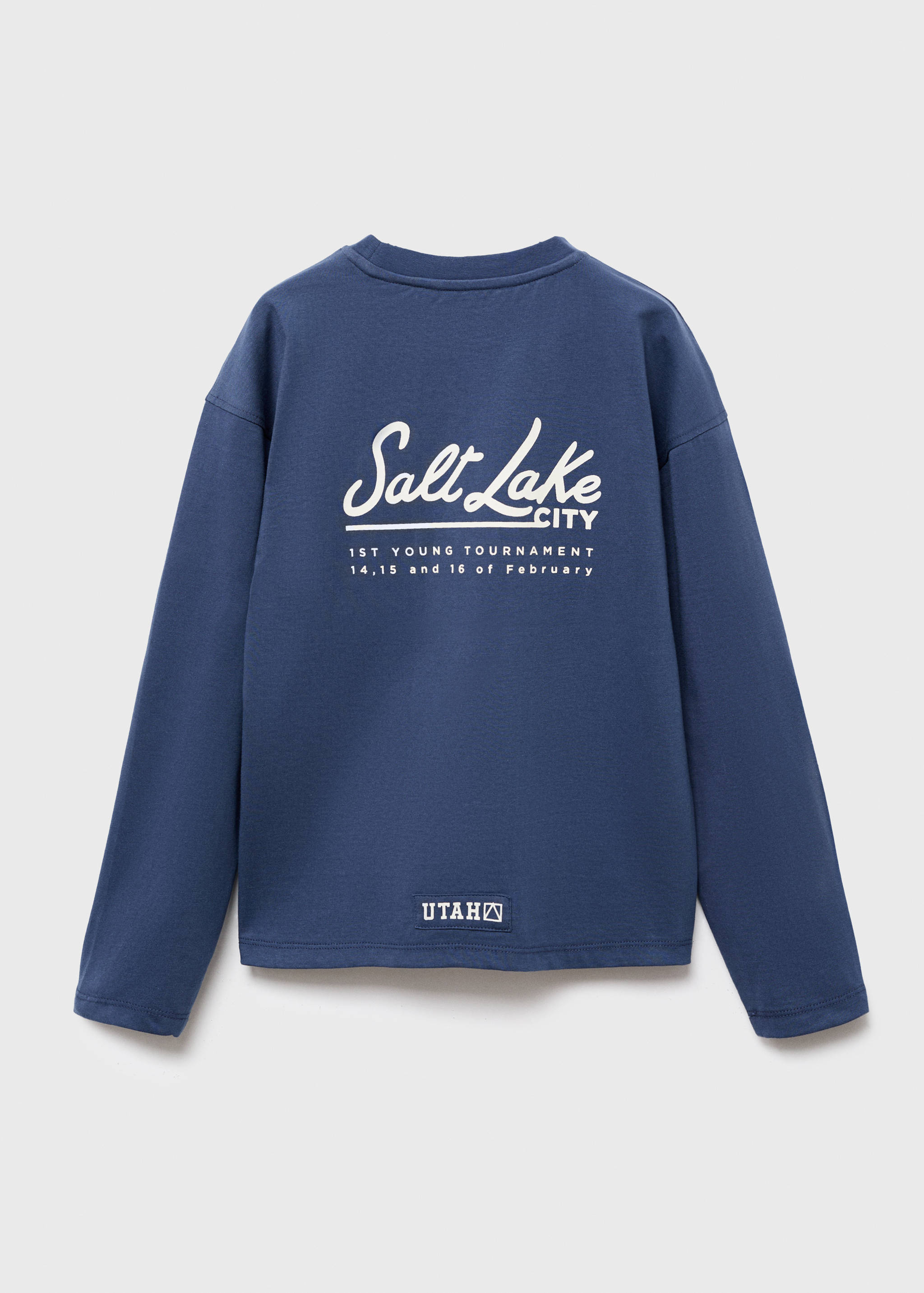 Printed cotton-blend T-shirt - Reverse of the article