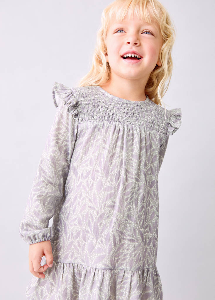 Printed cotton dress — Light/Pastel Purple