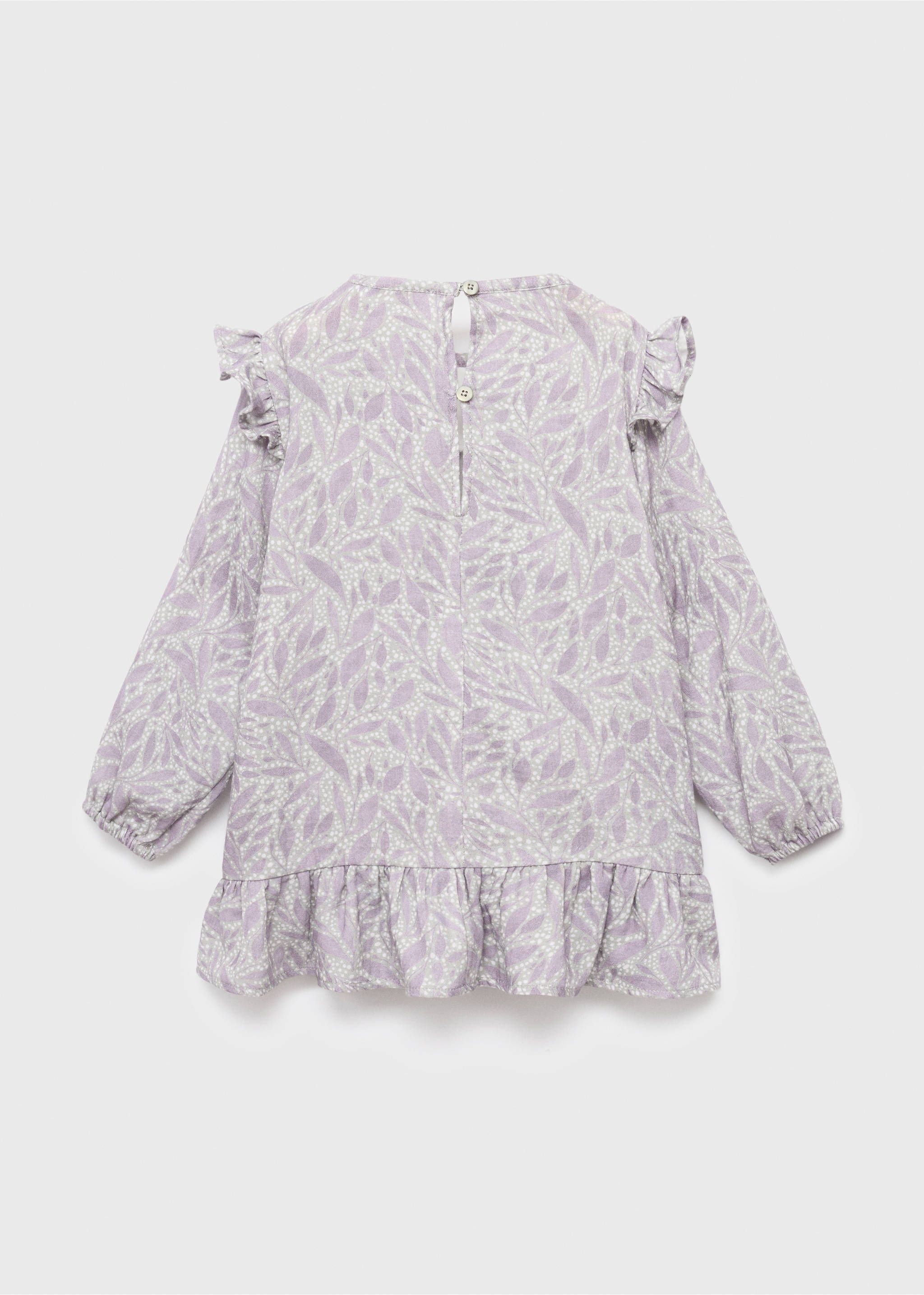 Vestido algodón estampado - Reverso del artículo, Morado claro/pastel. Ref: 17025164-00.