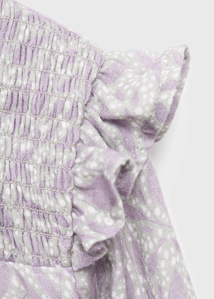 Printed cotton dress — Light/Pastel Purple