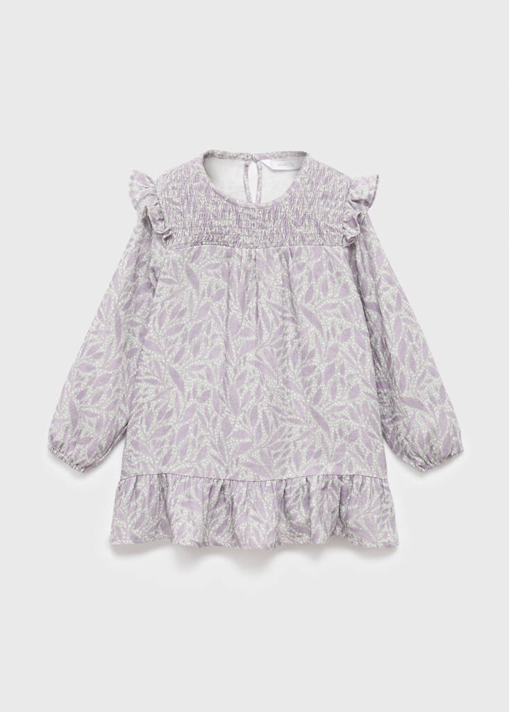 Printed cotton dress — Light/Pastel Purple