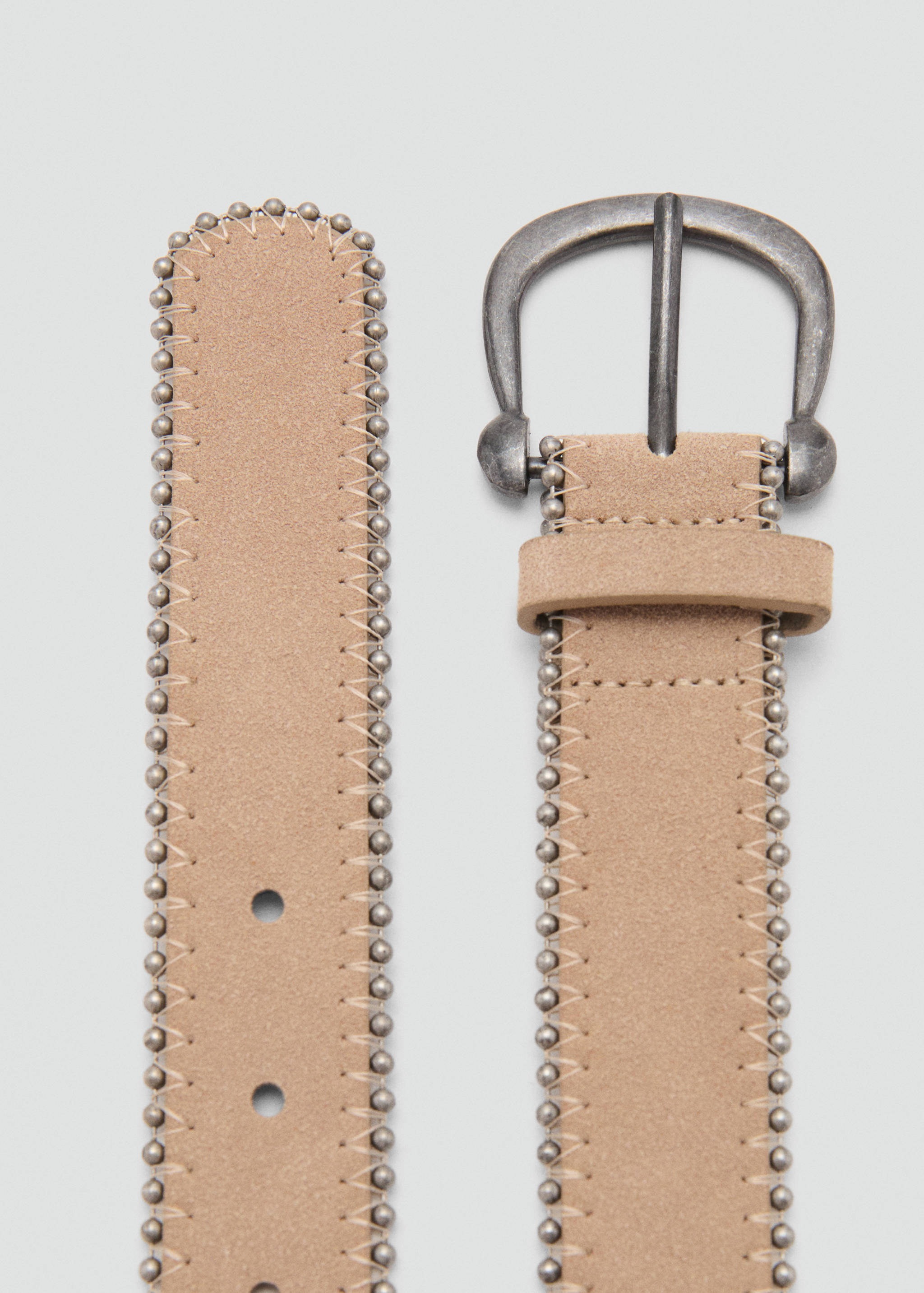 Замшевый ремень с металлическими шариками - Деталь изделия 1