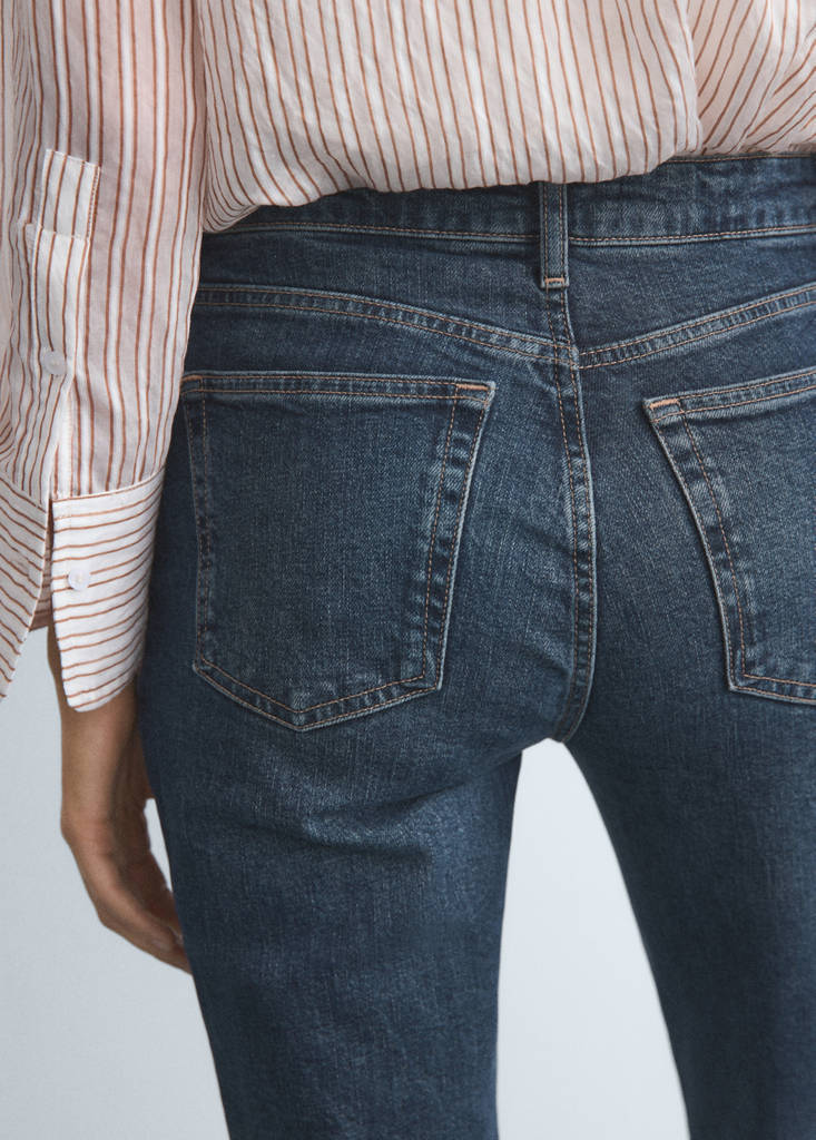 Mid-rise slim-fit jeans — Dark Blue