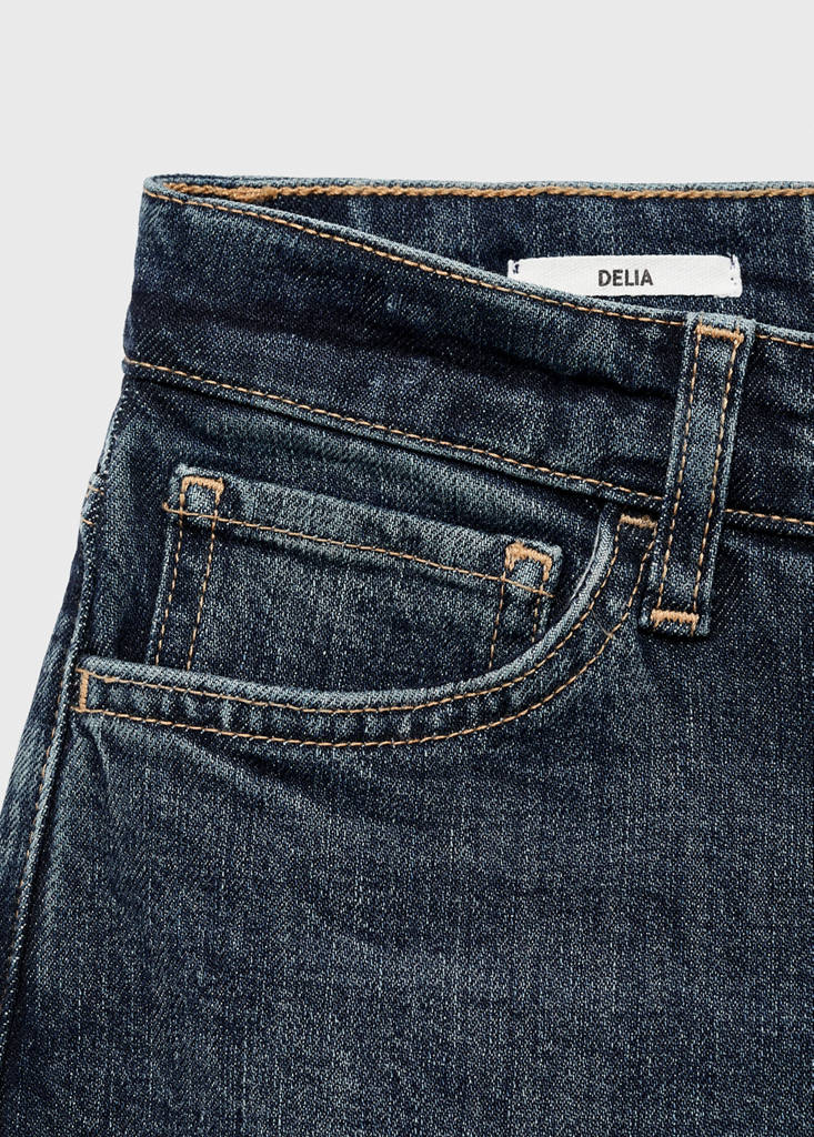 Mid-rise slim-fit jeans — Dark Blue