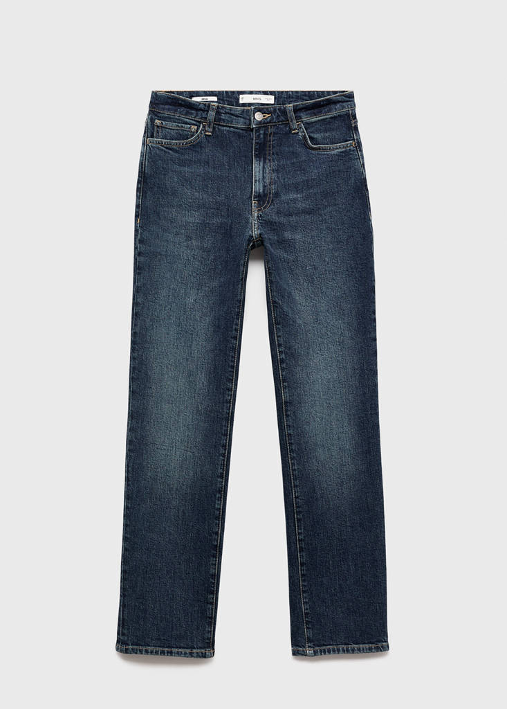 Mid-rise slim-fit jeans — Dark Blue