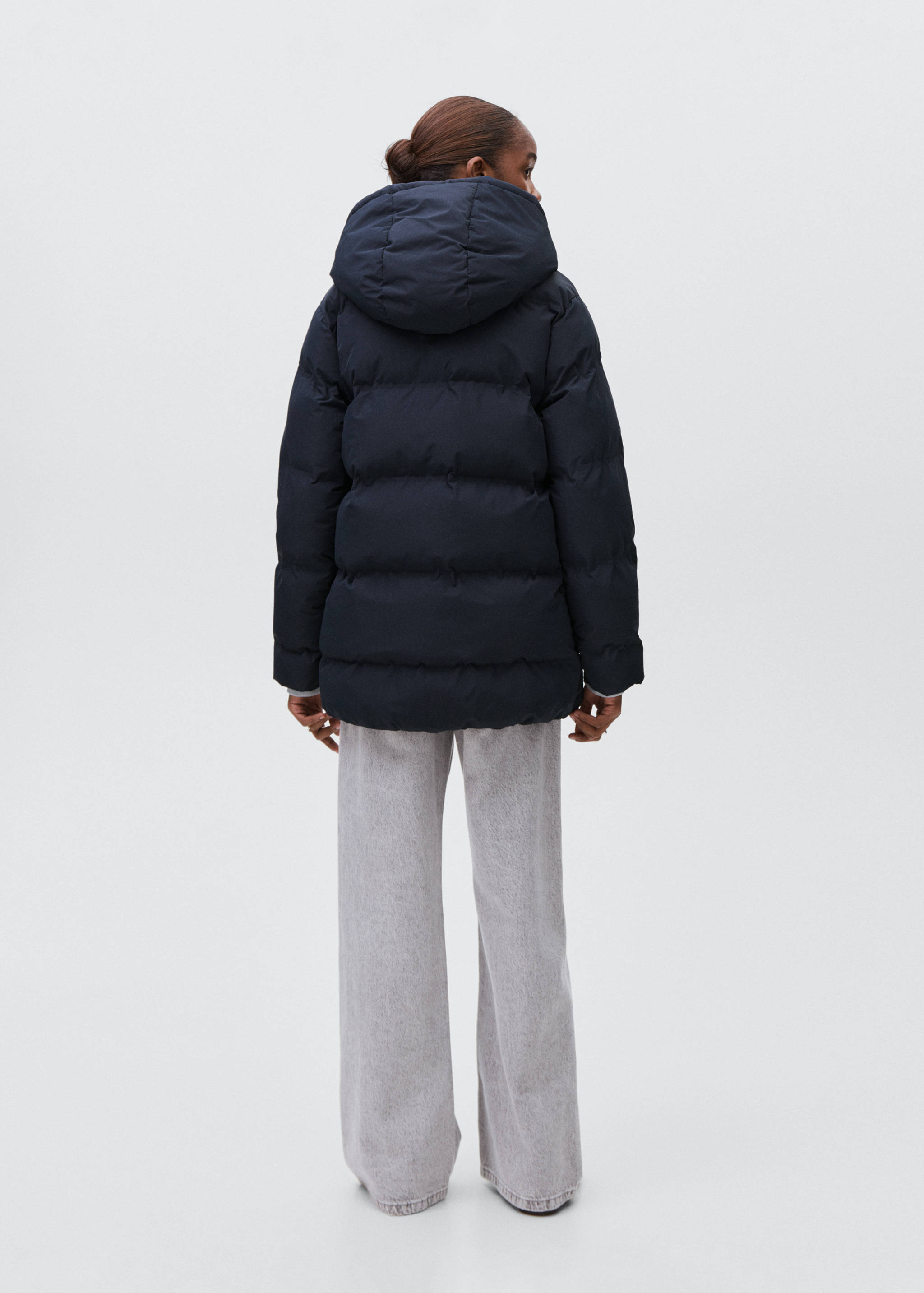 Quilted long coat - Reverse of the article