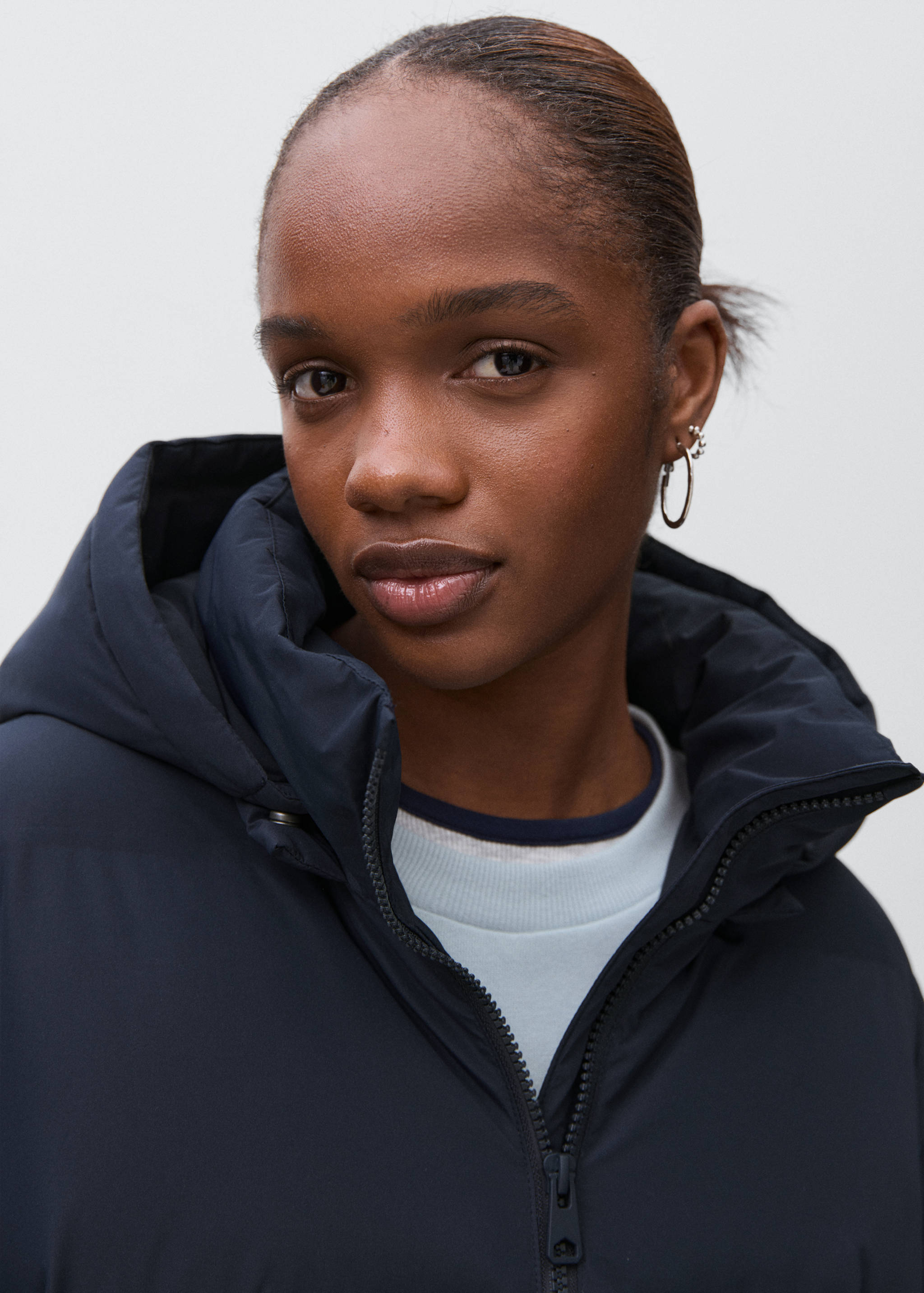 Quilted long coat - Details of the article 1