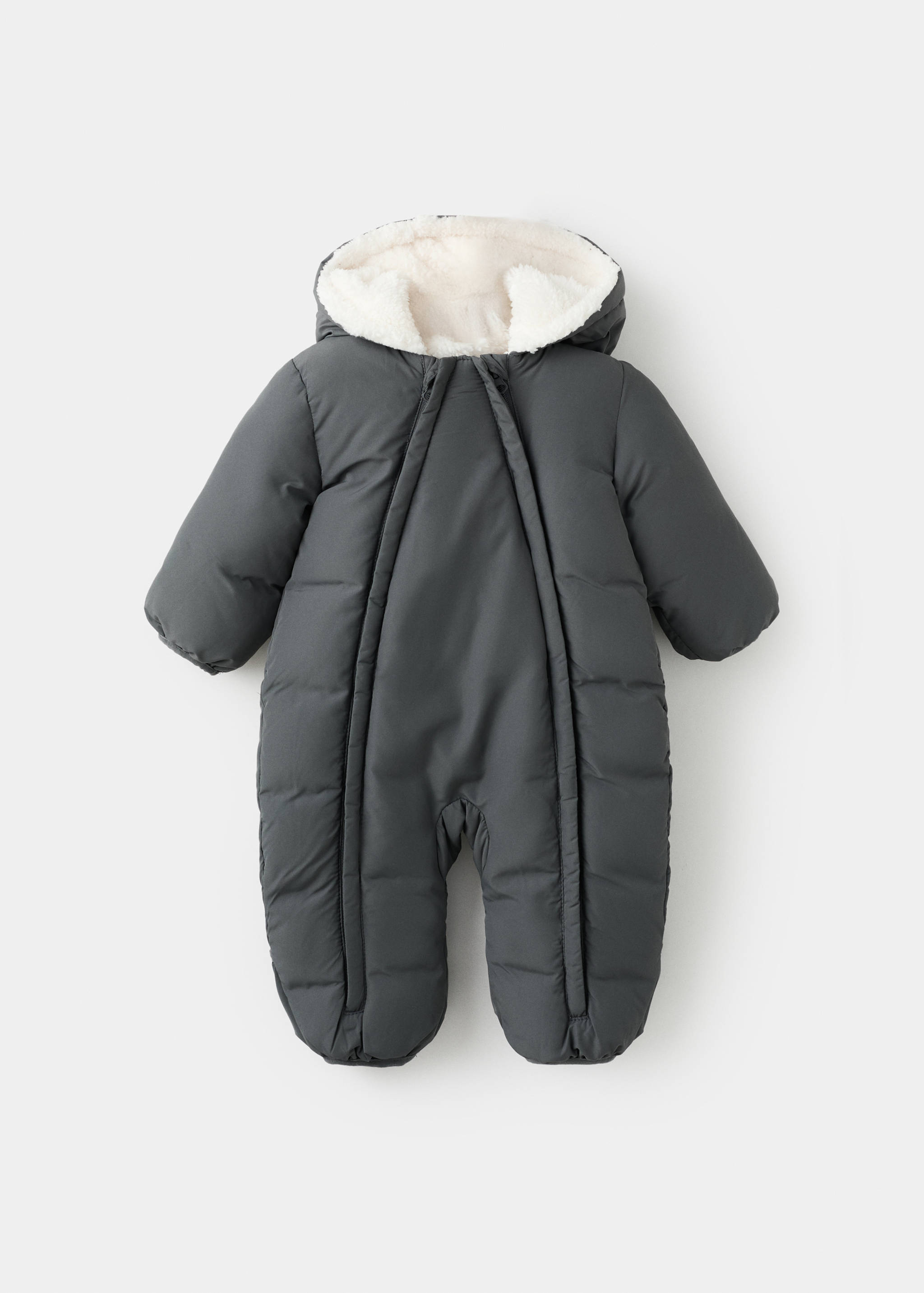 Babygro acolchoado com capuz de pelo - Artigo sem modelo