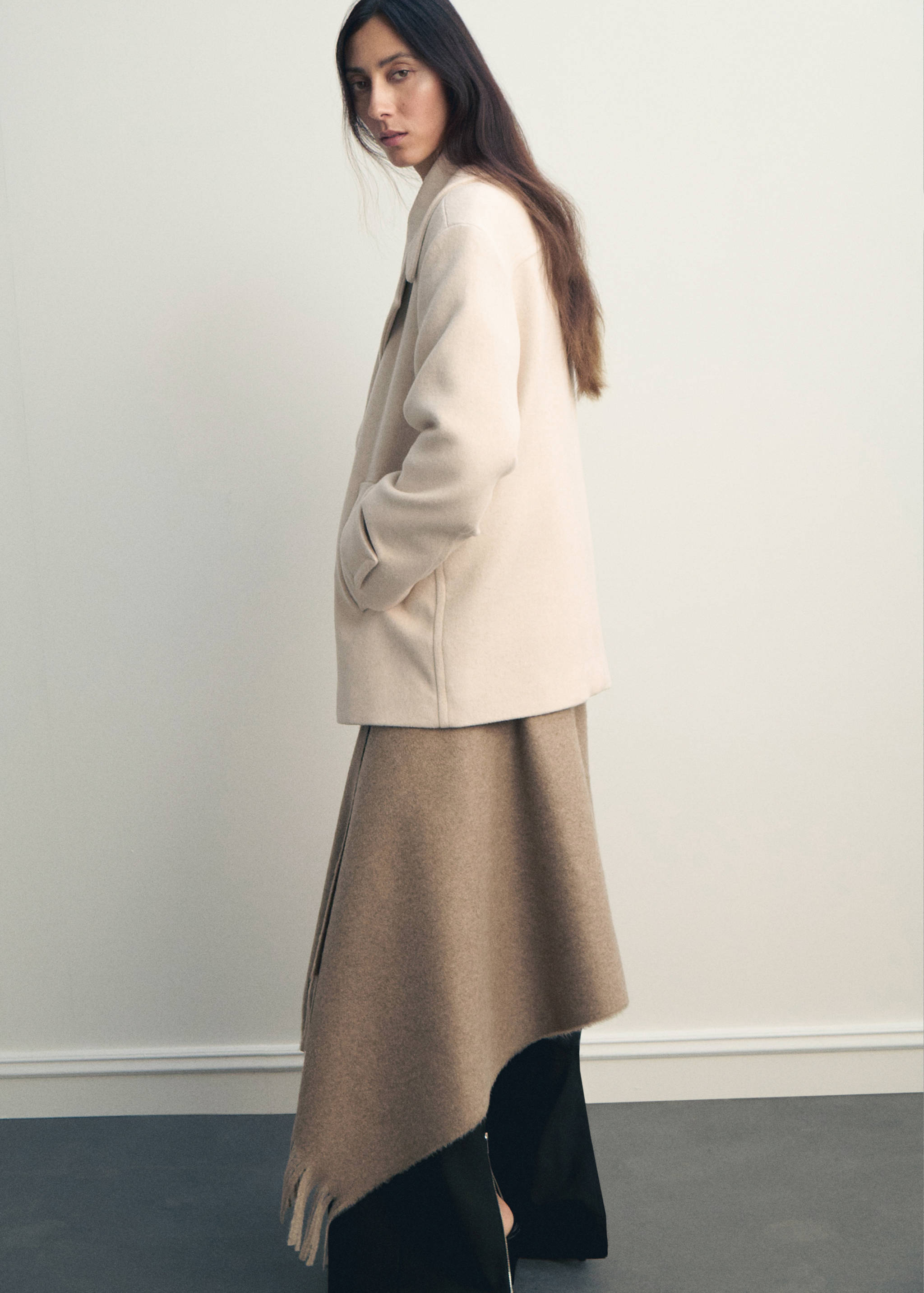 Double-breasted wool-blend coat - Reverse of the article