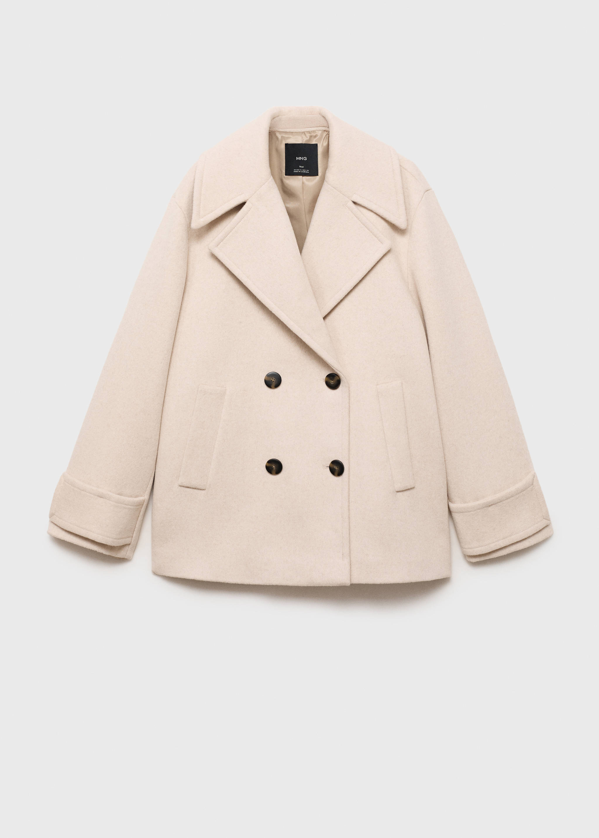 Double-breasted wool-blend coat - Article without model