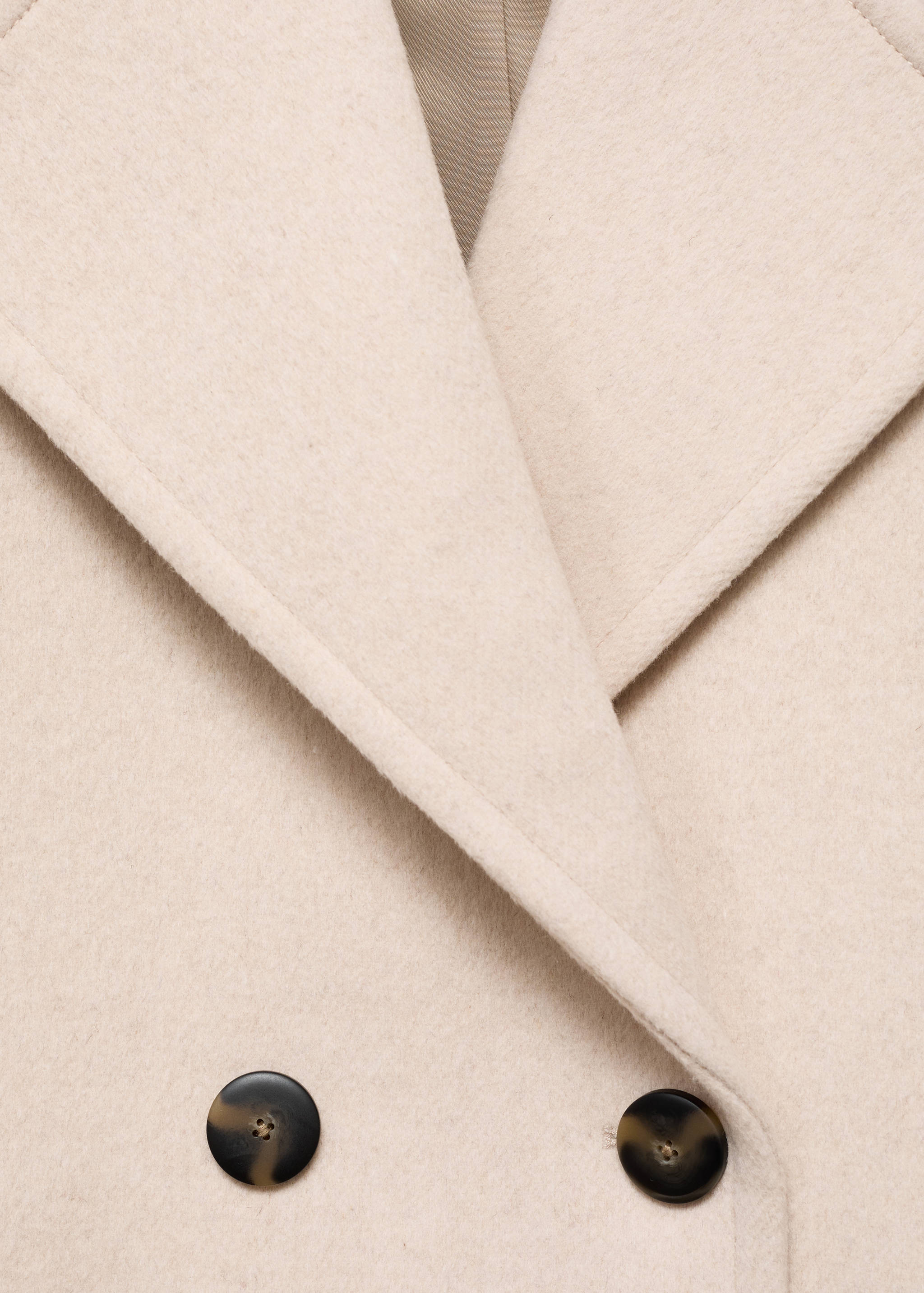 Double-breasted wool-blend coat - Details of the article 0