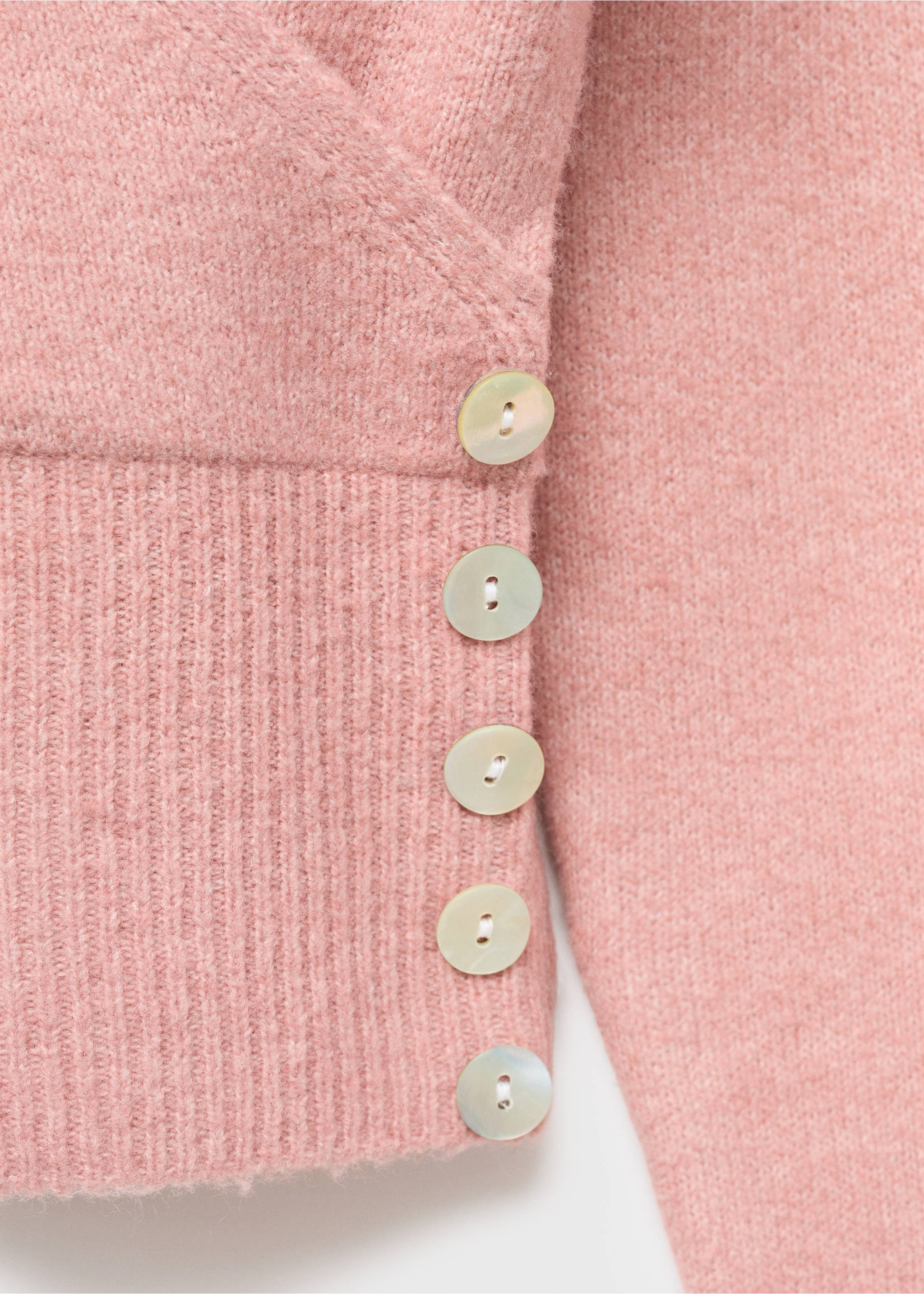 Double-breasted cardigan - Details of the article 0, Pastel Pink. Ref: 17025792-00.