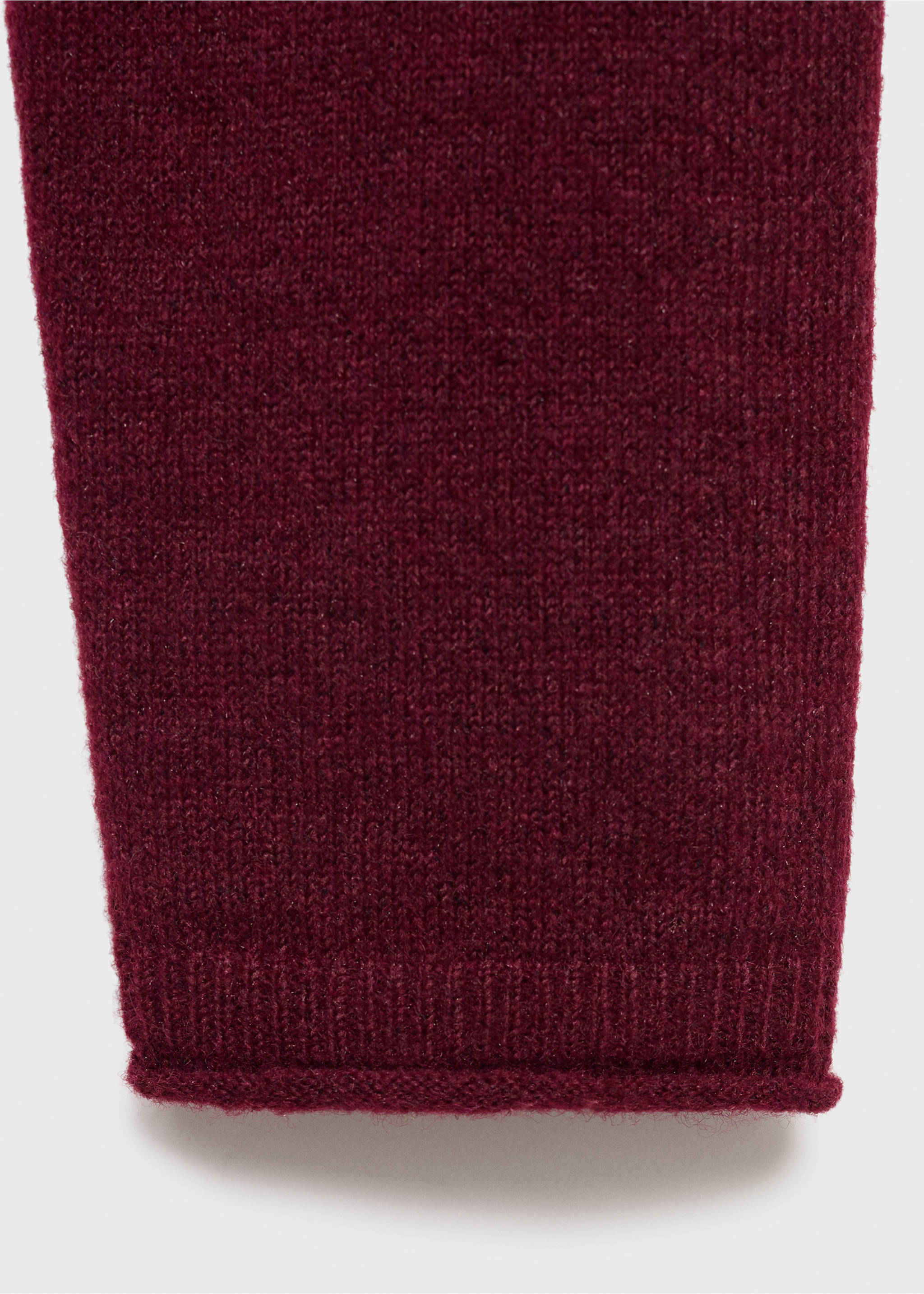 Knitted button cardigan - Details of the article 0, Burgundy. Ref: 17025793-00.