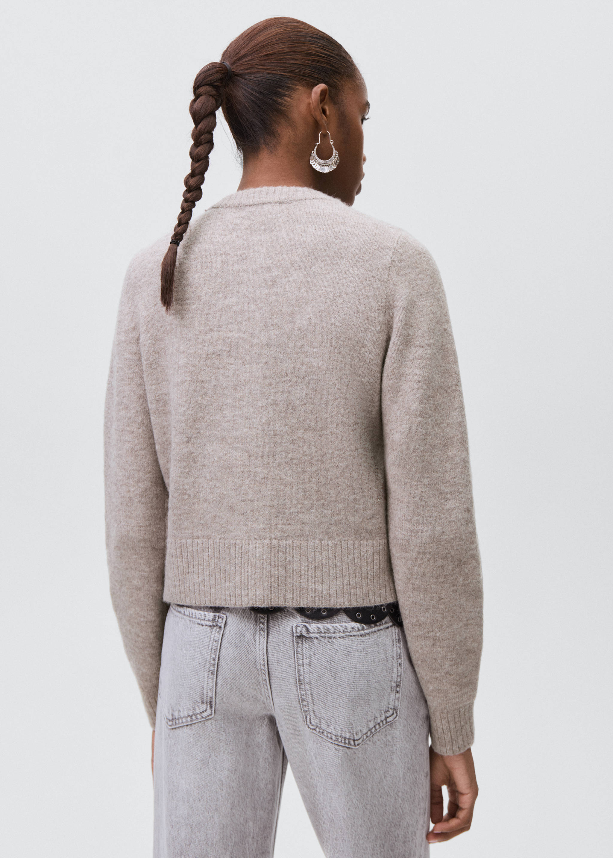 Knitted button cardigan - Reverse of the article