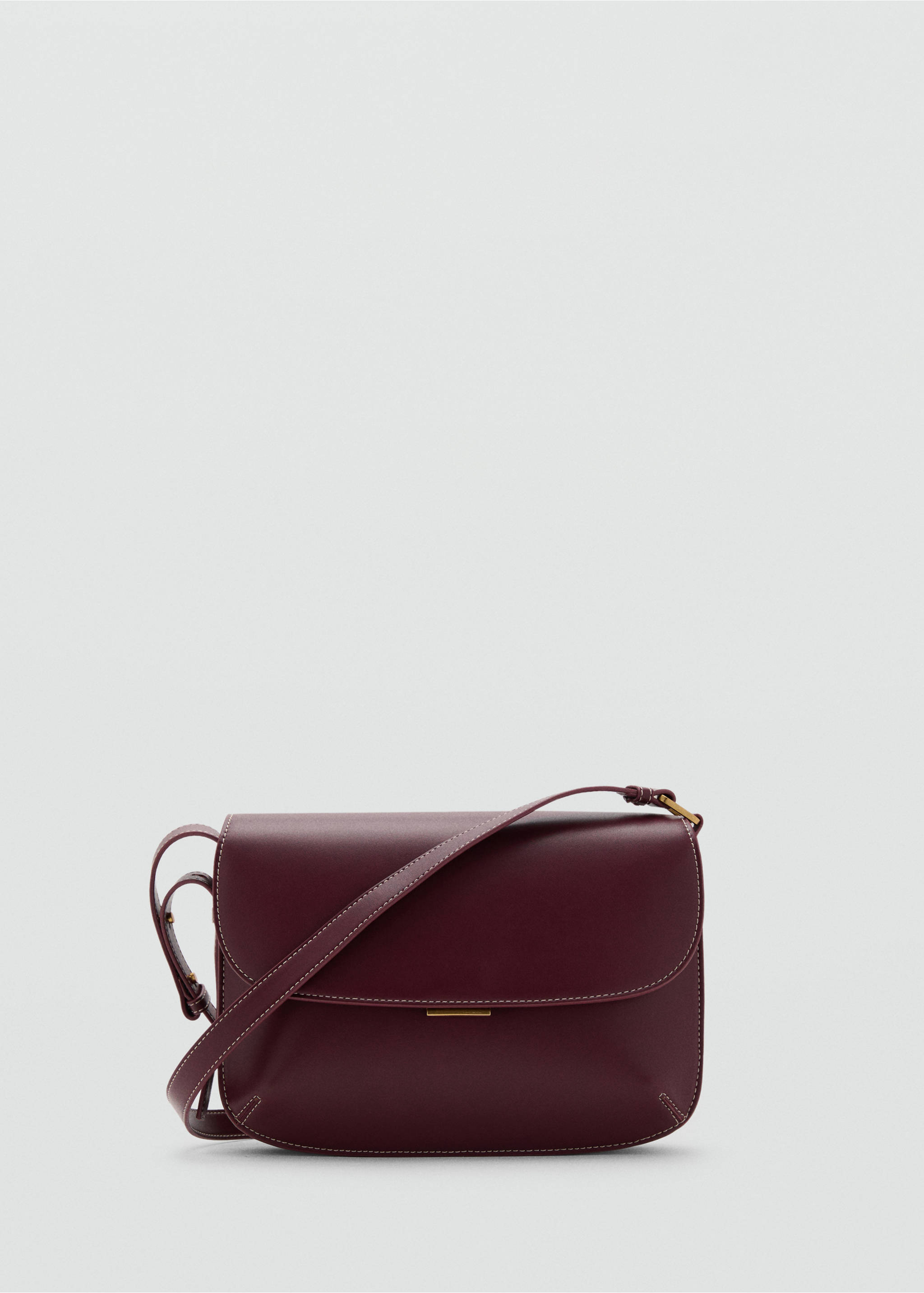 Crossbody bag with flap - Article without model, Burgundy. Ref: 17025797-00.