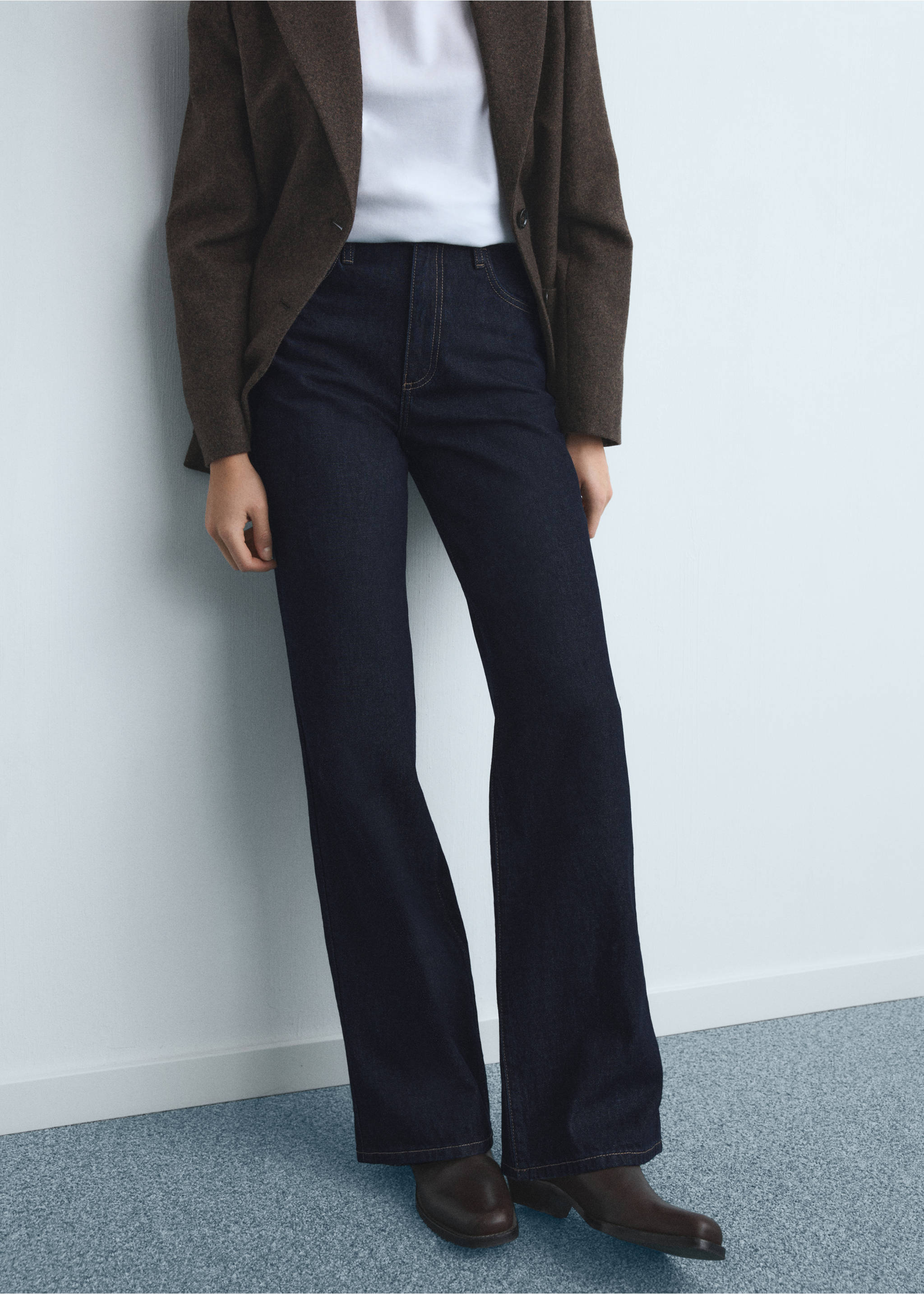 Danila high-waisted wide leg jeans - Medium plane, Open Blue. Ref: 17025799-00.